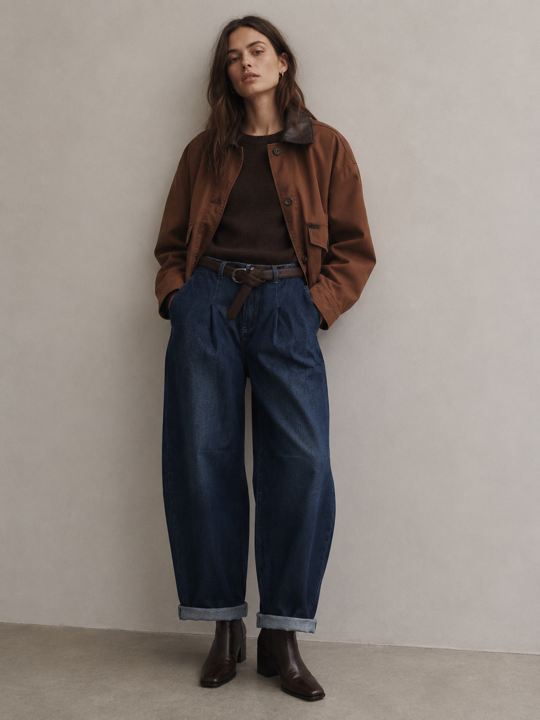 High‑Waist Balloon Fit Trousers