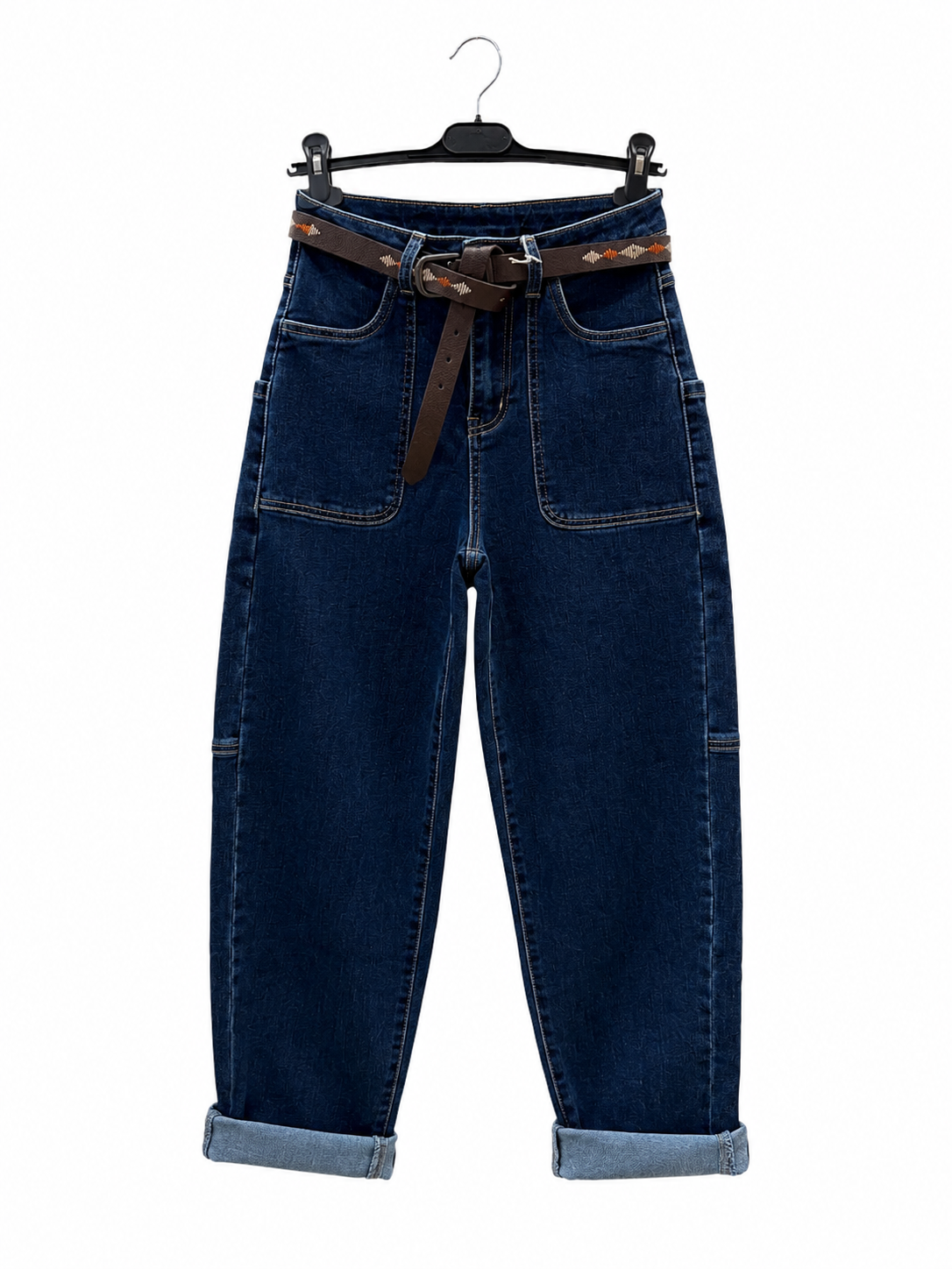 Balloon‑Fit Trousers with Belt