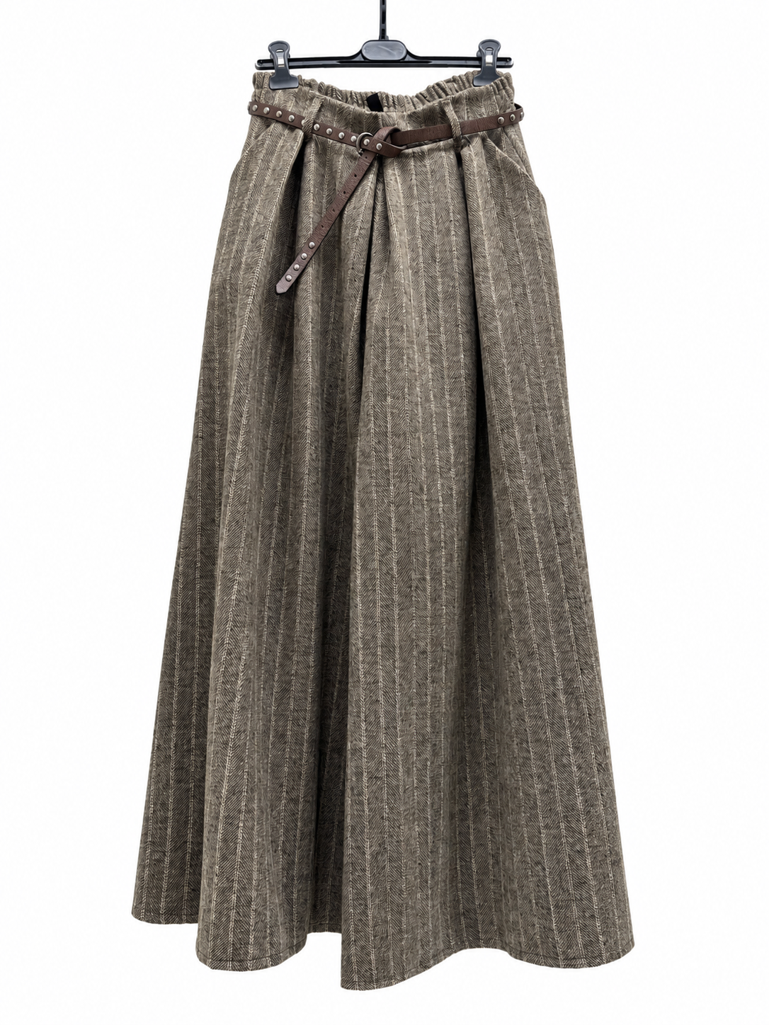 Wide Trousers with Belt