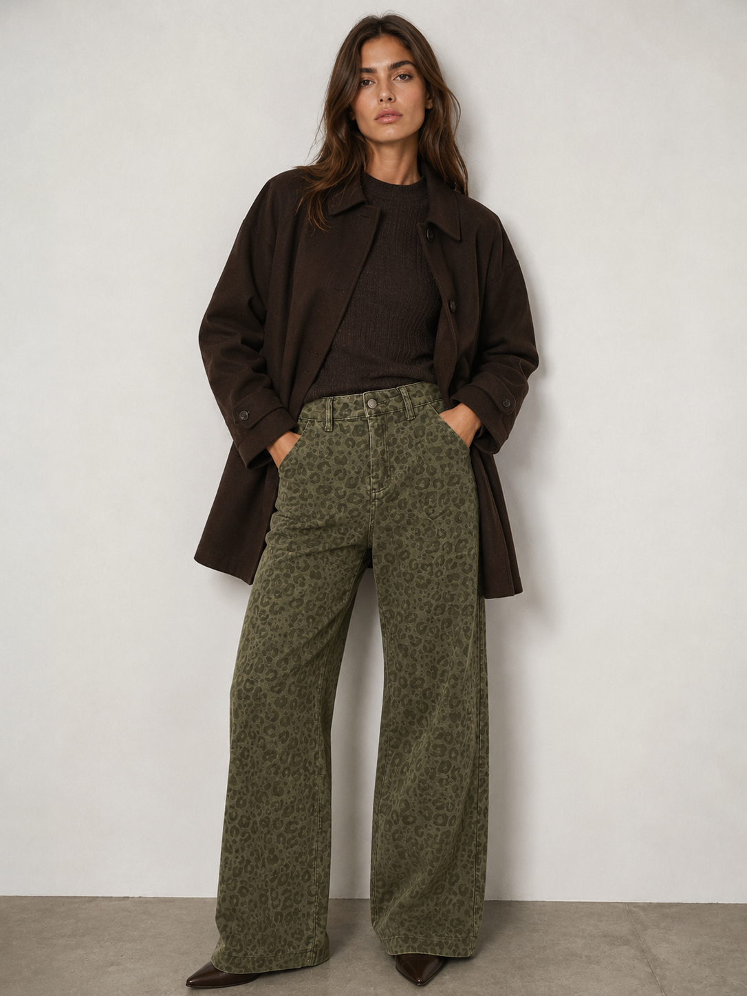 High‑Waist Wide‑Leg Trousers