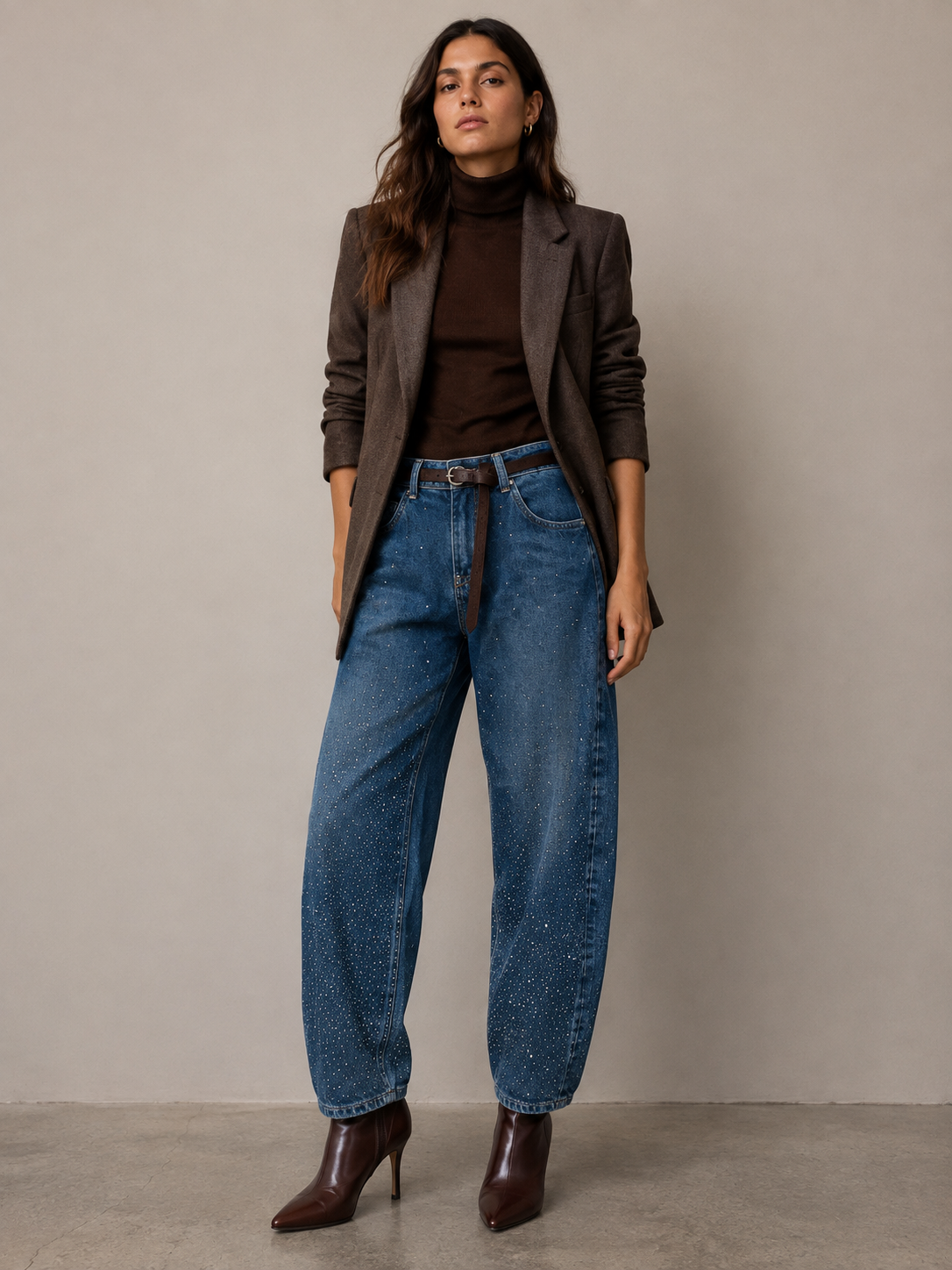 Baggy Studded Jeans