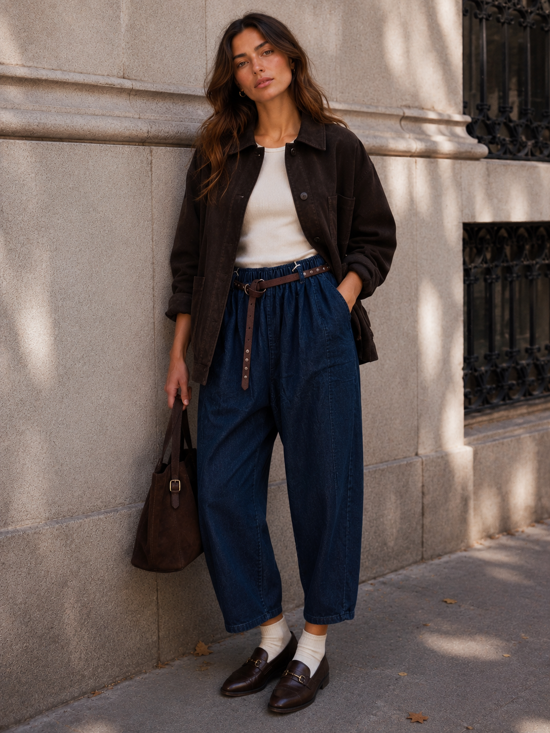Ankle‑Length Balloon Jeans