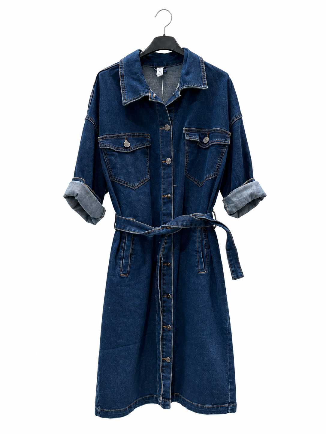 A-line Shirt Dress with Collar