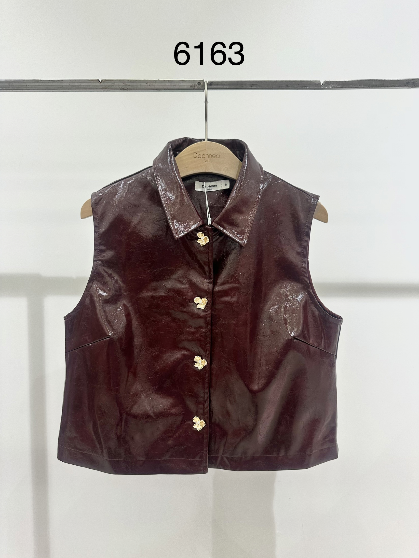Shirt-Style Vest with Decorative Detail