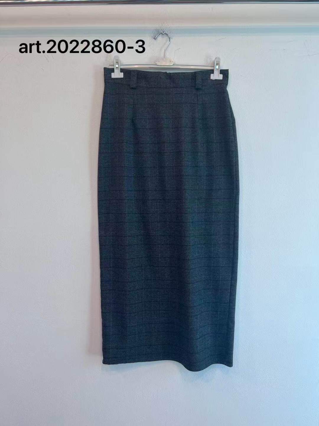 Midi Pencil Skirt in Micro Check