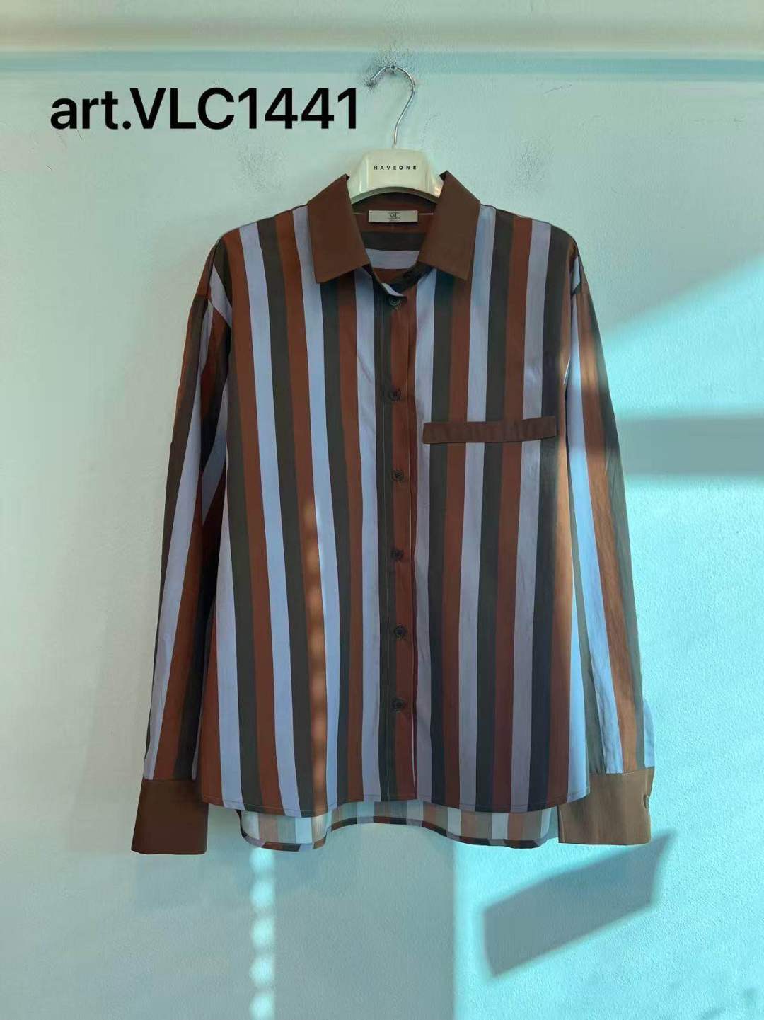Regular Shirt with Vertical Stripes