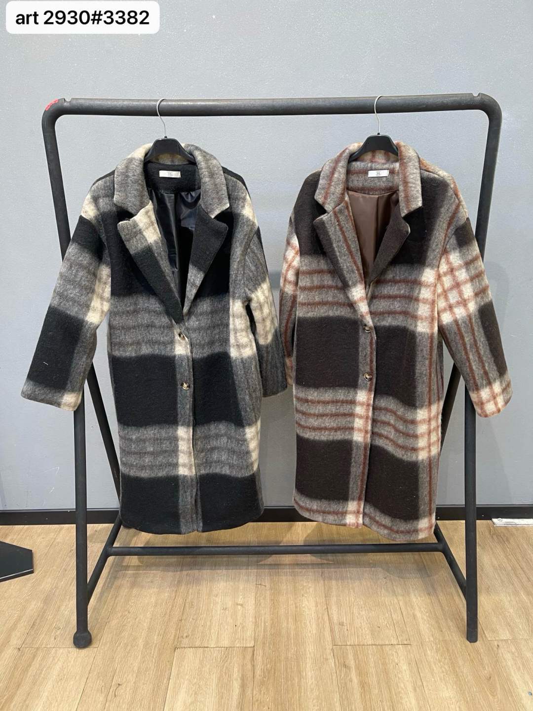 Oversized Checked Coat