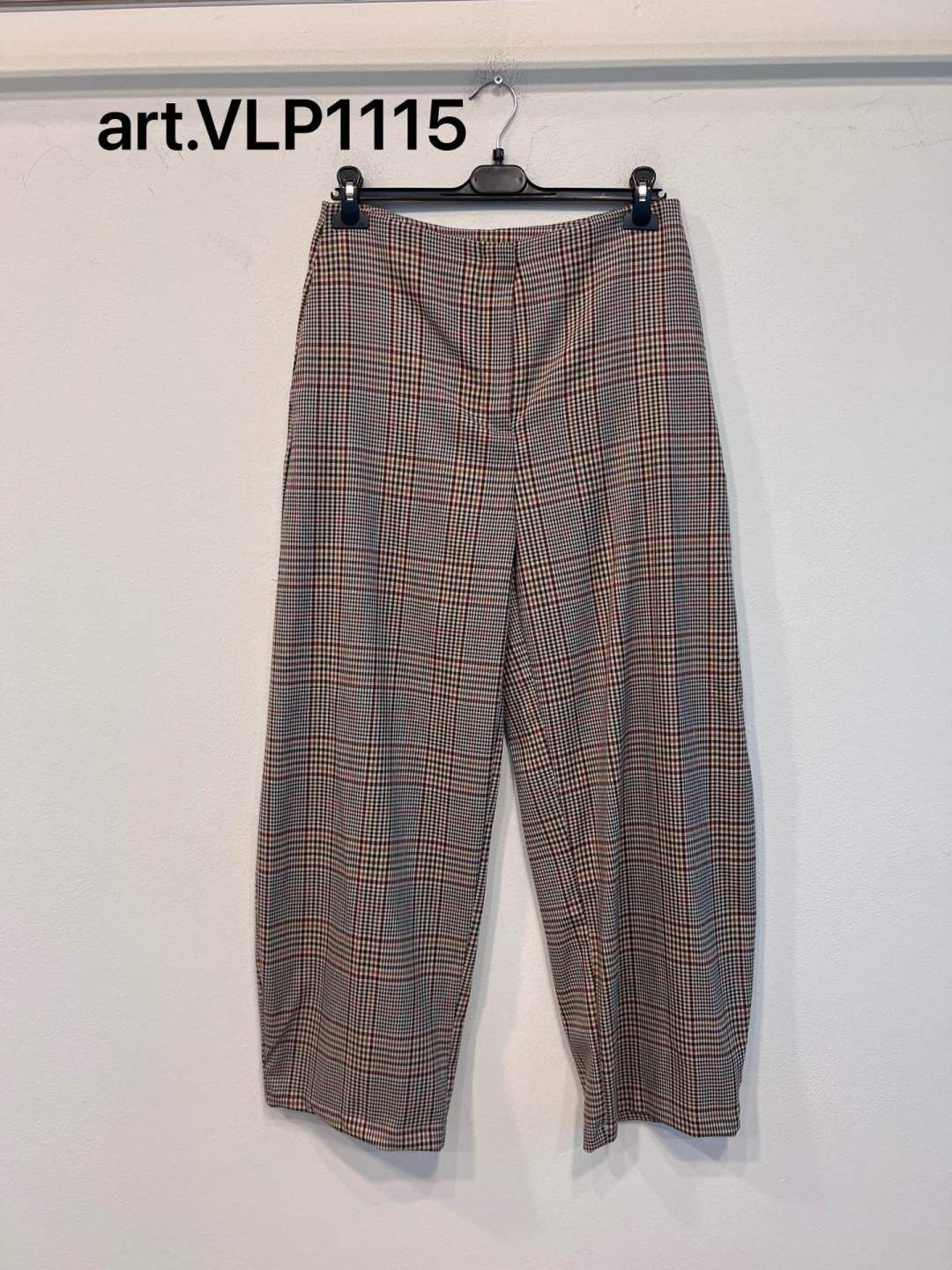 Straight Checked Trousers