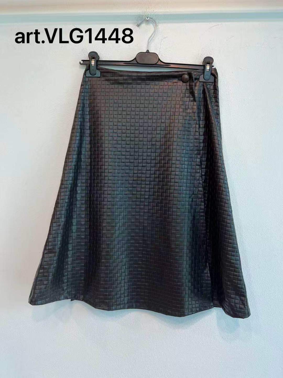 A-line Midi Skirt with Buttons