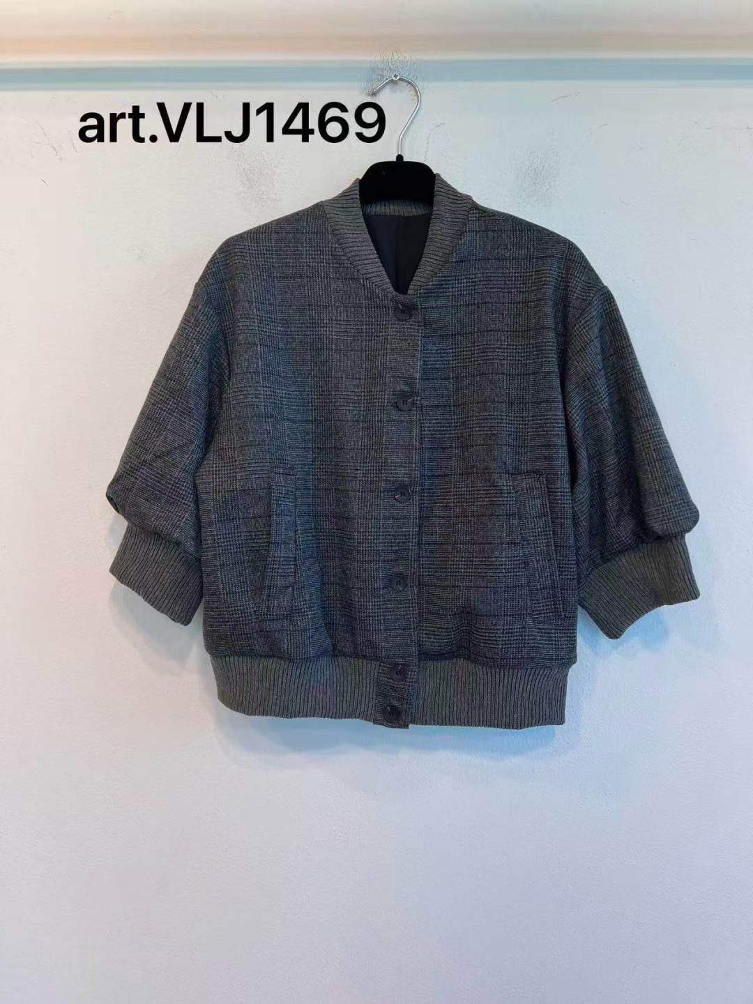 Bomber Jacket with Stand Collar