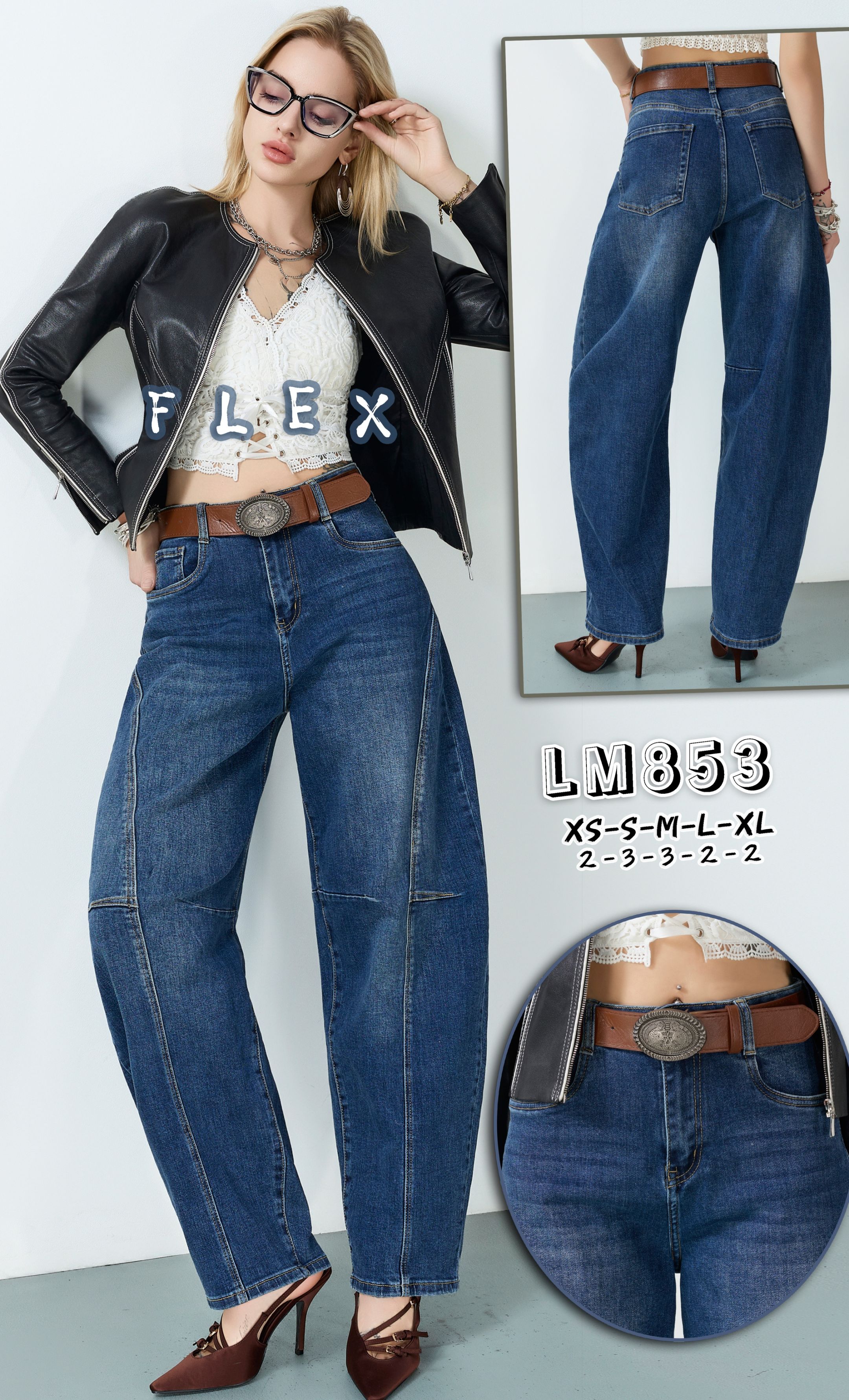 Wide-Leg High-Rise Jeans