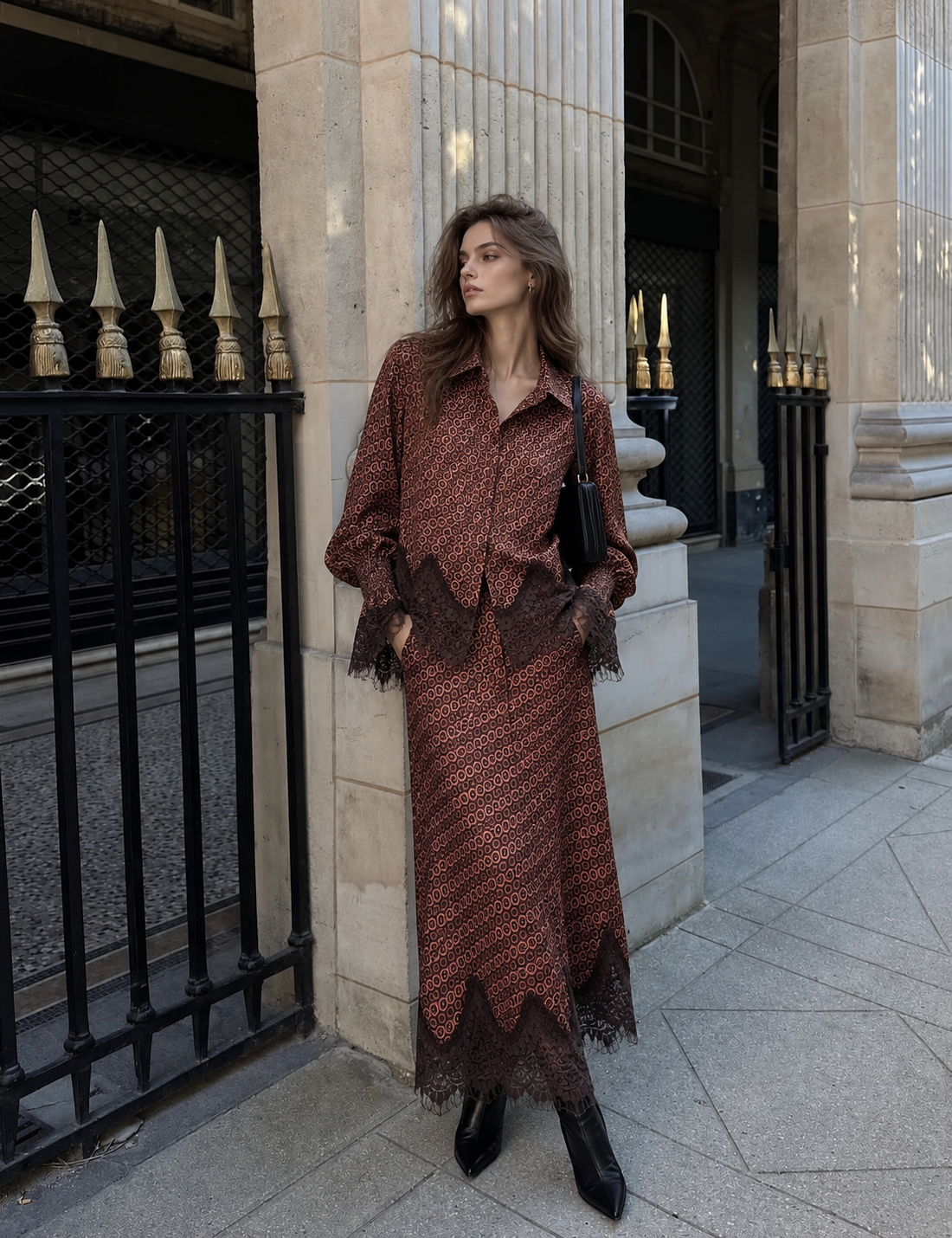 Straight Maxi Skirt with Elastic Waist