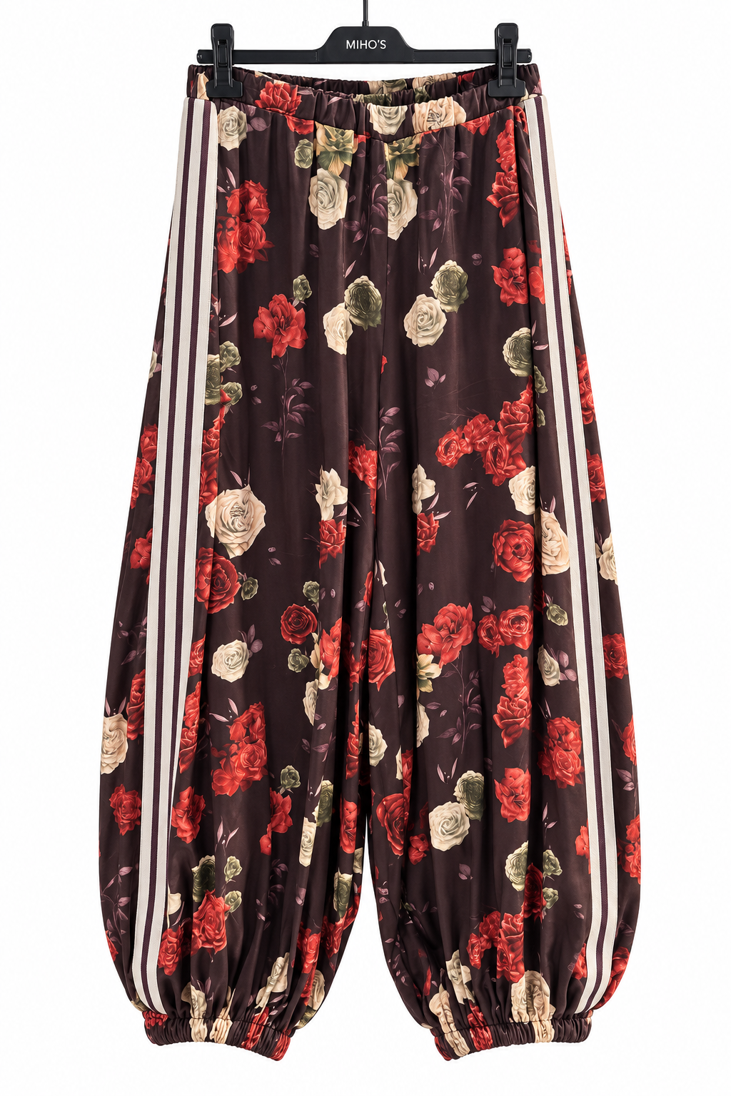 Wide Balloon Joggers with Floral Print
