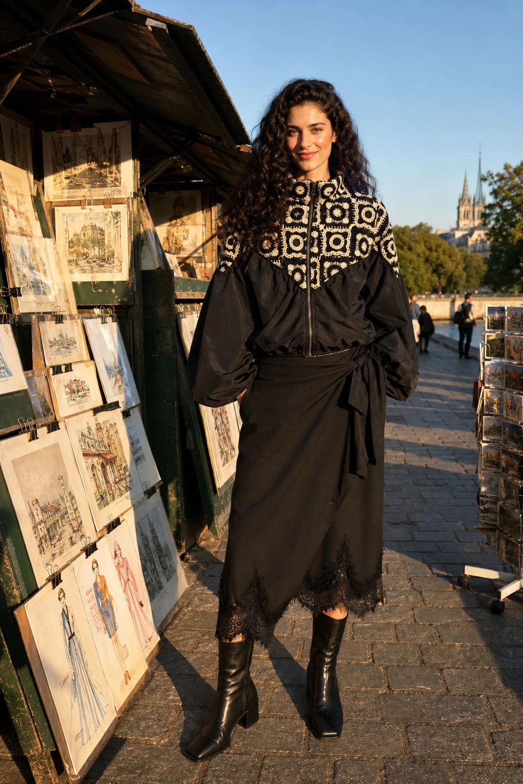Oversized Jacket with Funnel Neck