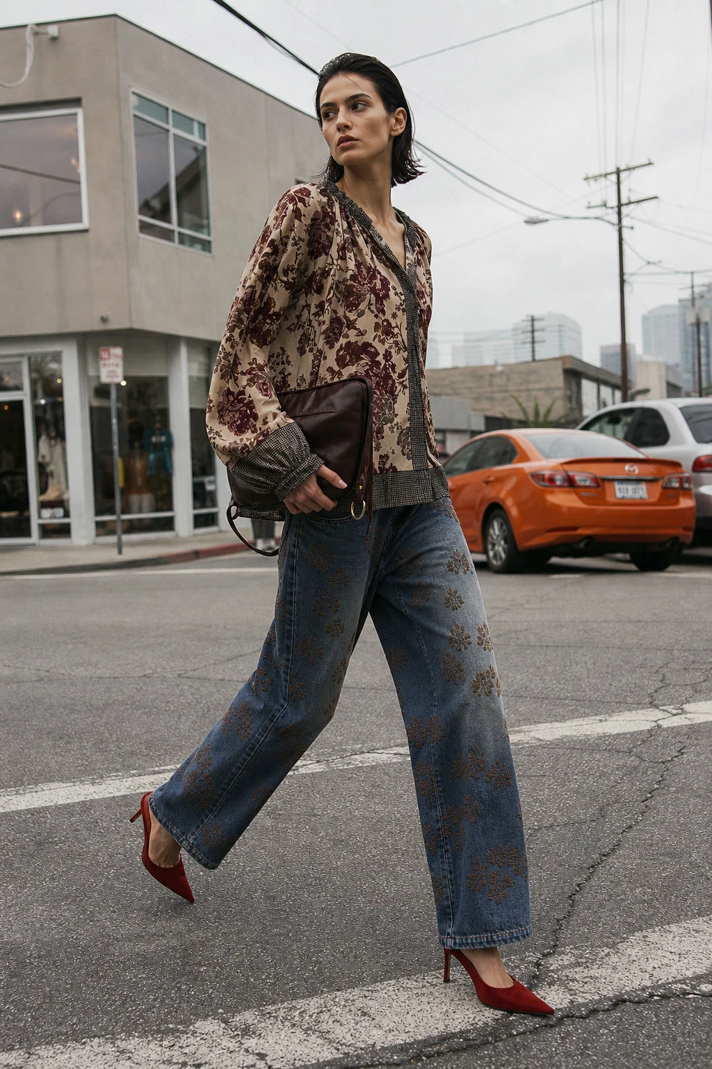 V-Tie Blouse