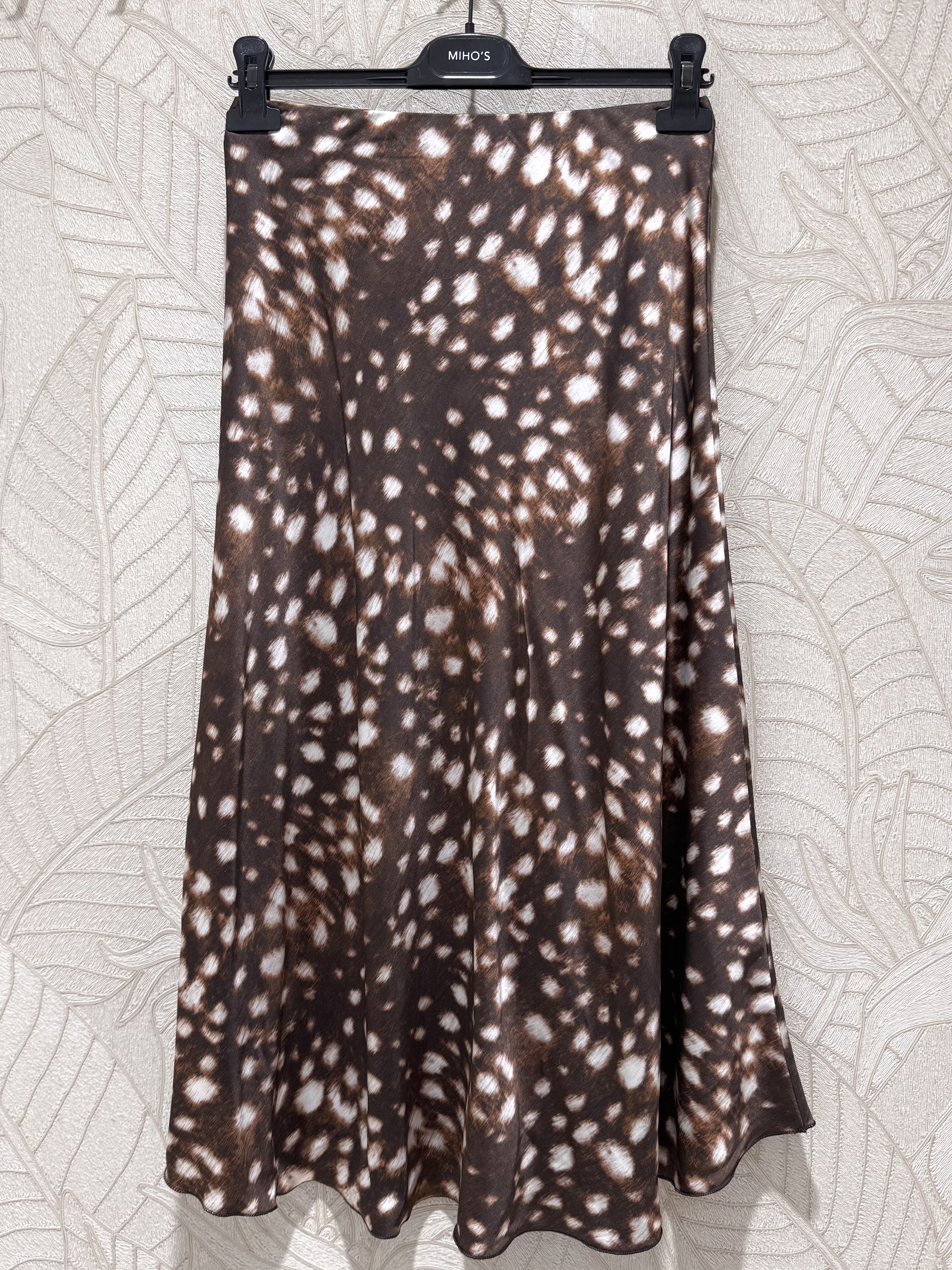 A-line Midi Skirt with Elastic Waist
