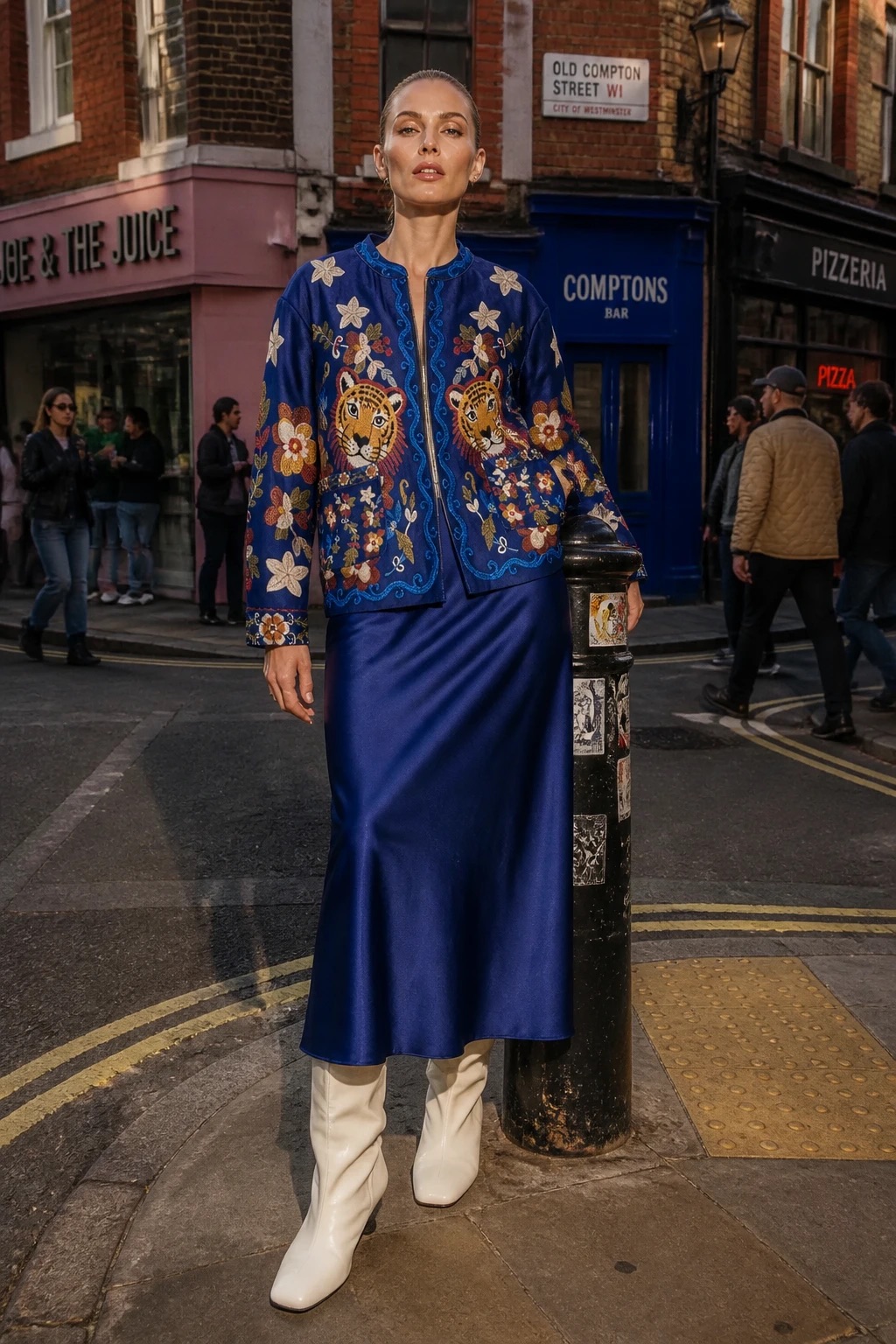 Relaxed Jacket with Embroidery