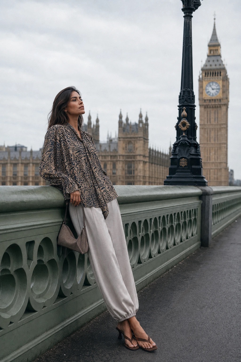 Relaxed Tie-Neck Blouse