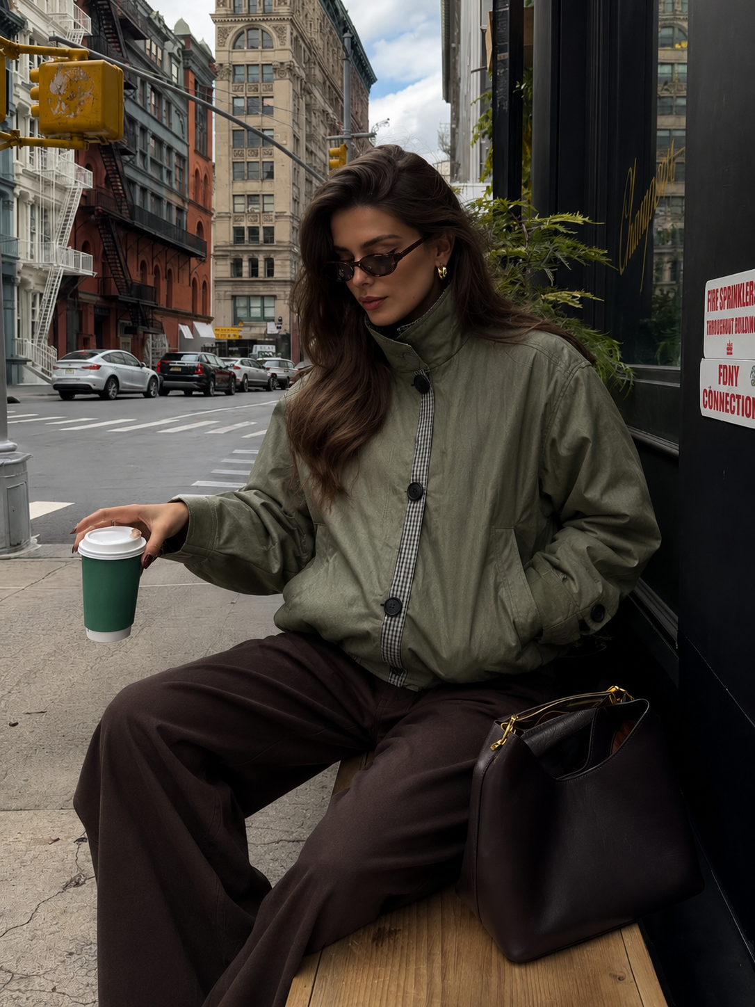 Oversized Hip-Length Jacket