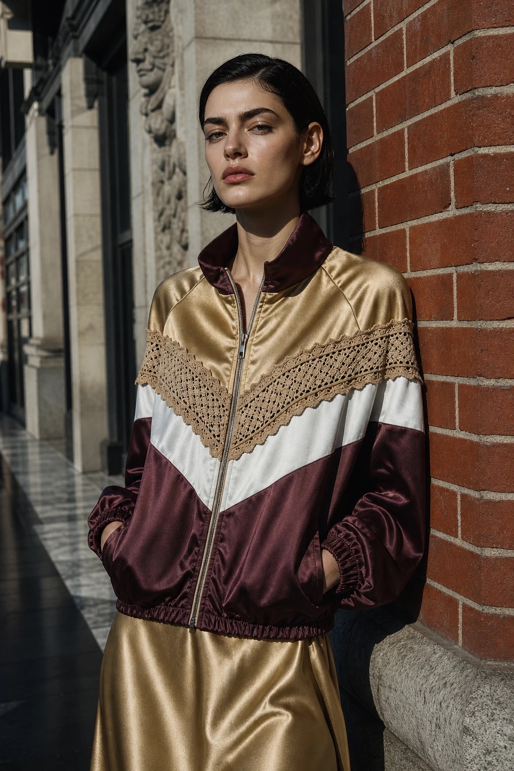 Satin Bomber Jacket