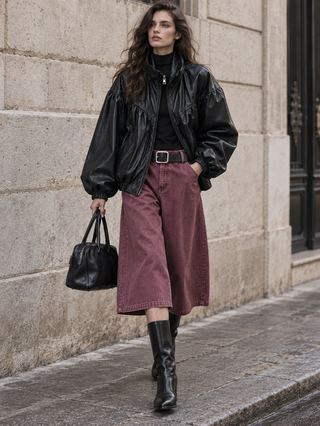 Wide‑Leg Culotte Trousers