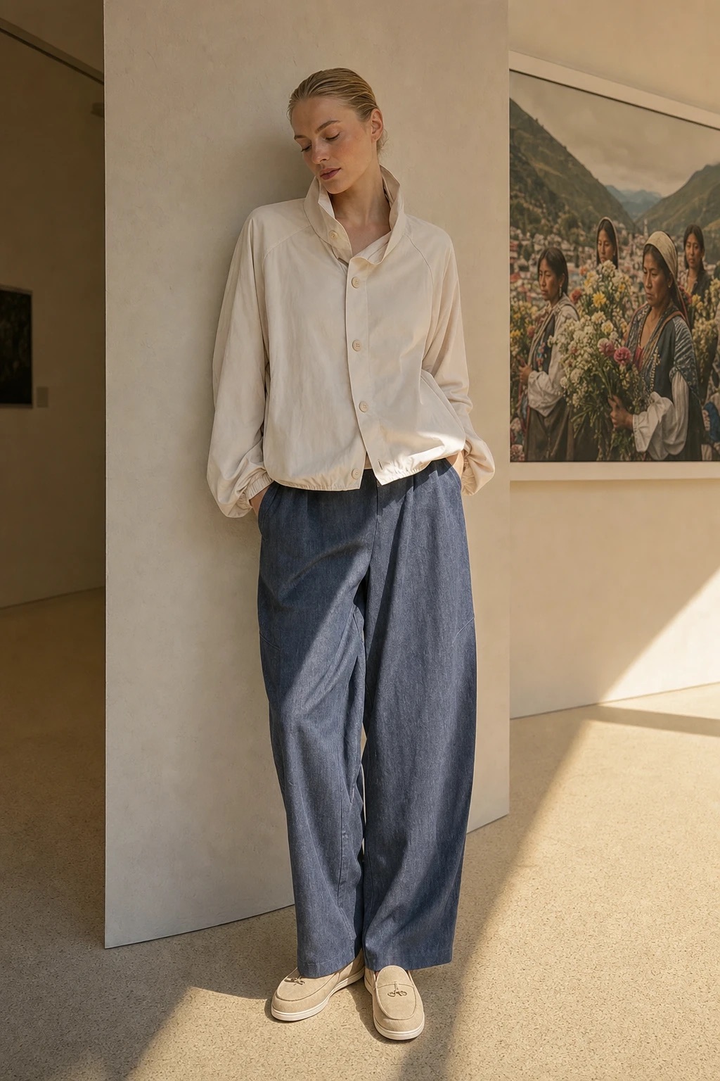 Wide‑Leg Relaxed Trousers