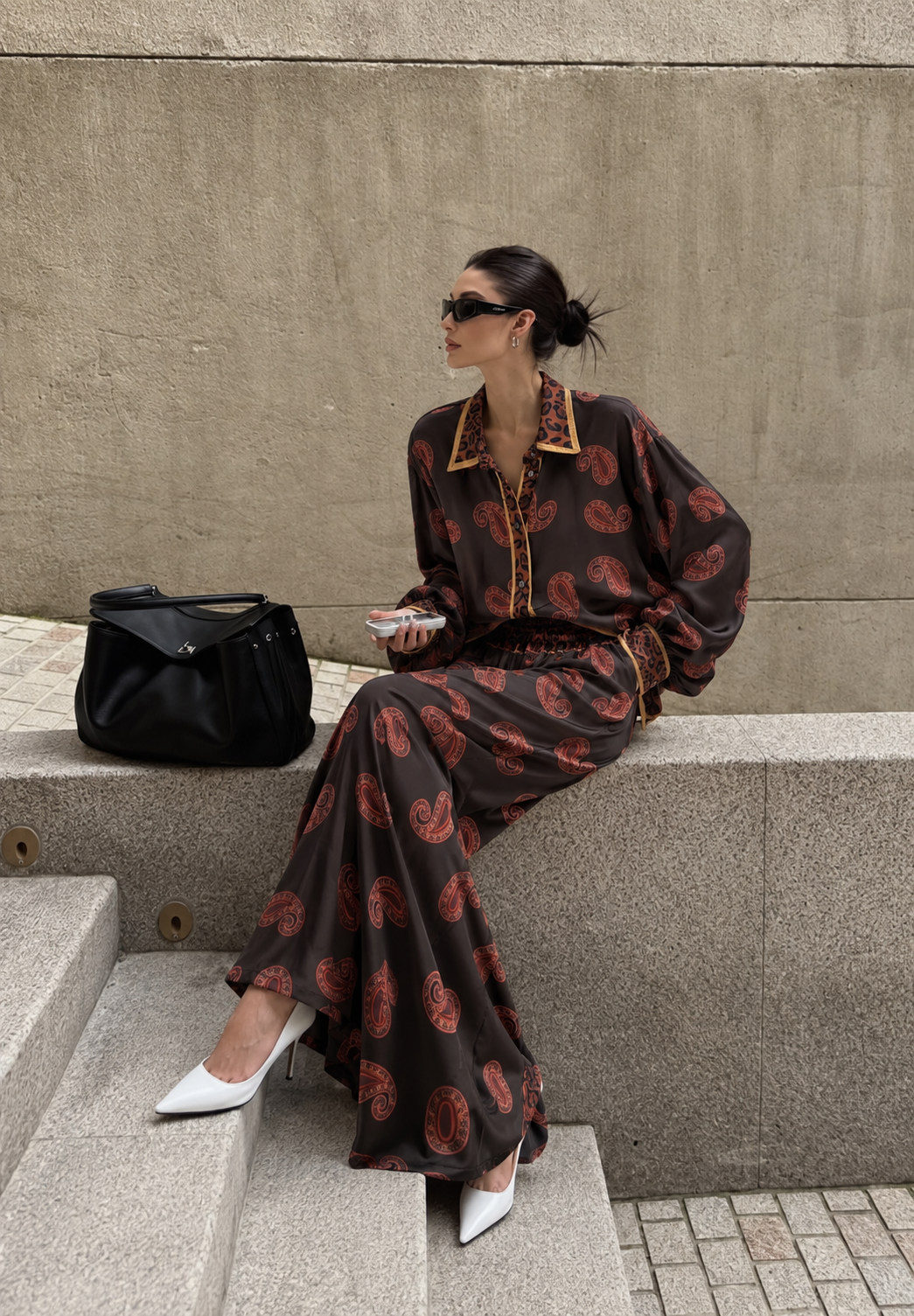 Wide Paisley Trousers