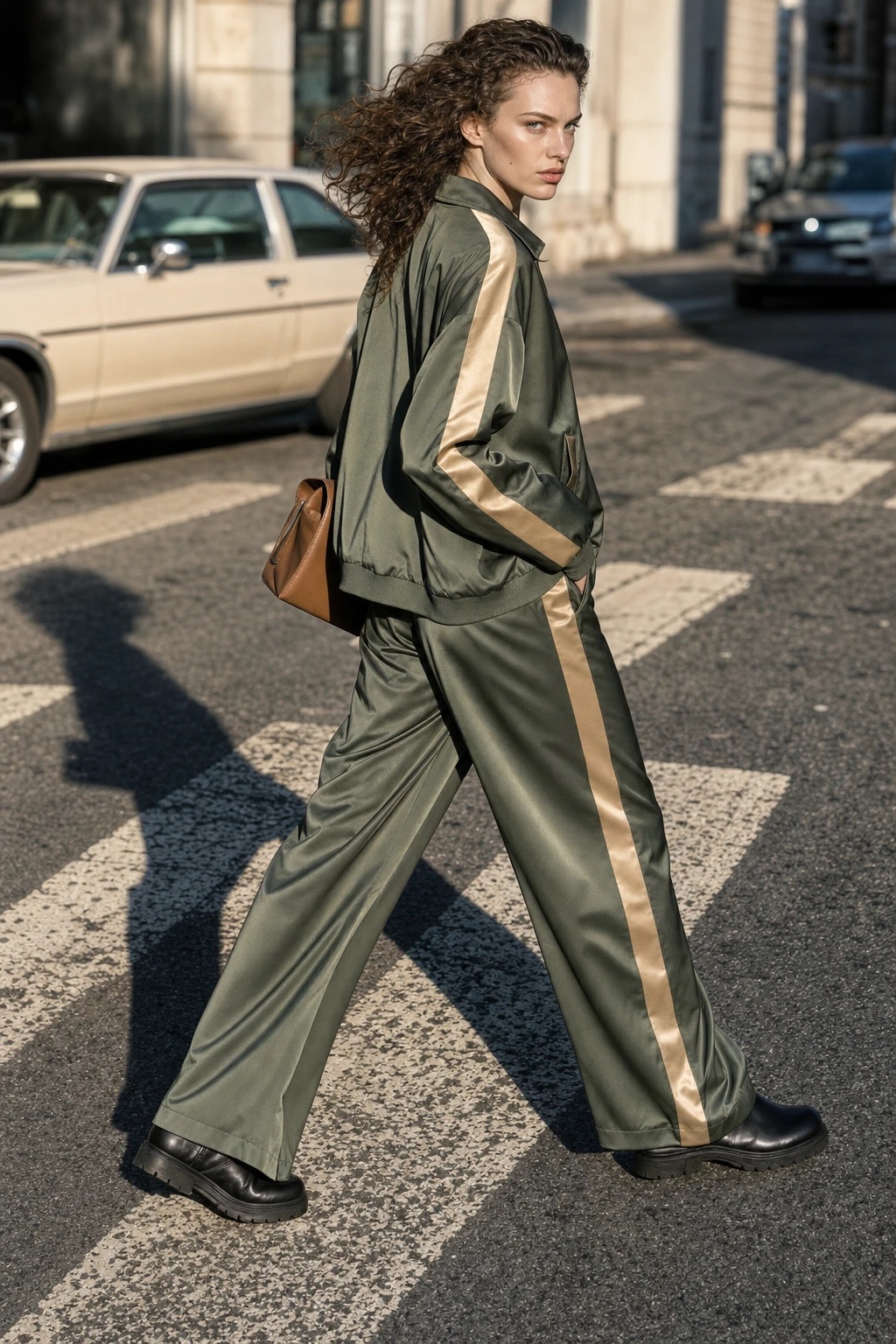 Wide‑Leg Trousers with Side Stripe