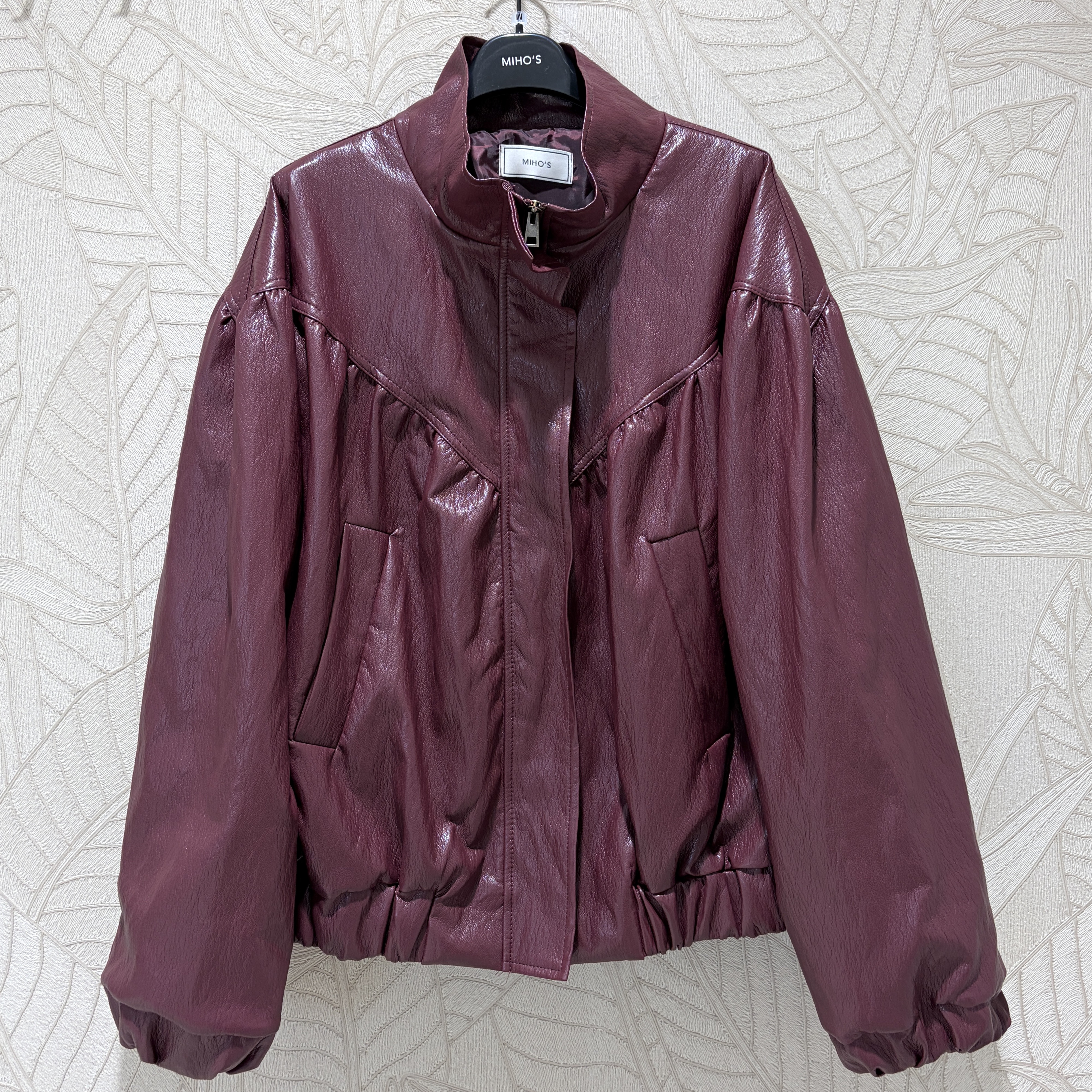 Oversize Bomber Jacket with Stand Collar