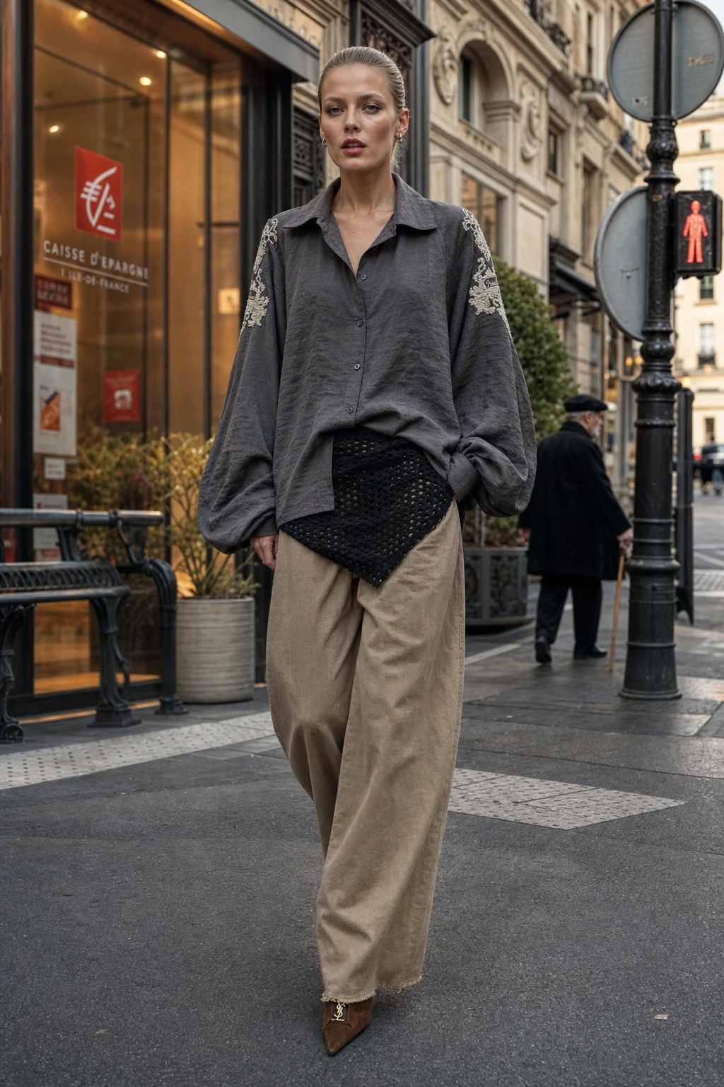 Wide Drawcord Trousers