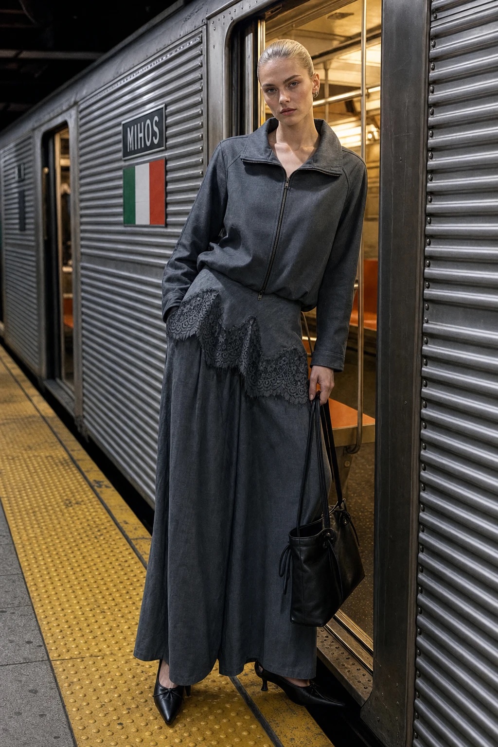 Wide‑Leg Trousers with Lace