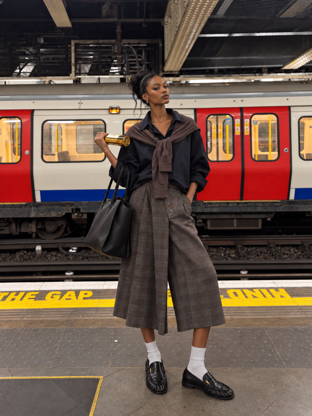 High‑Waist Culotte Trousers