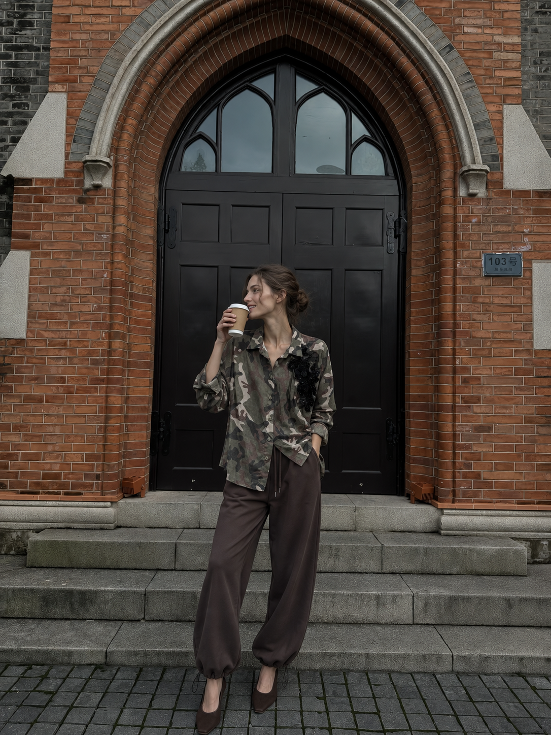Relaxed Shirt with Embroidery