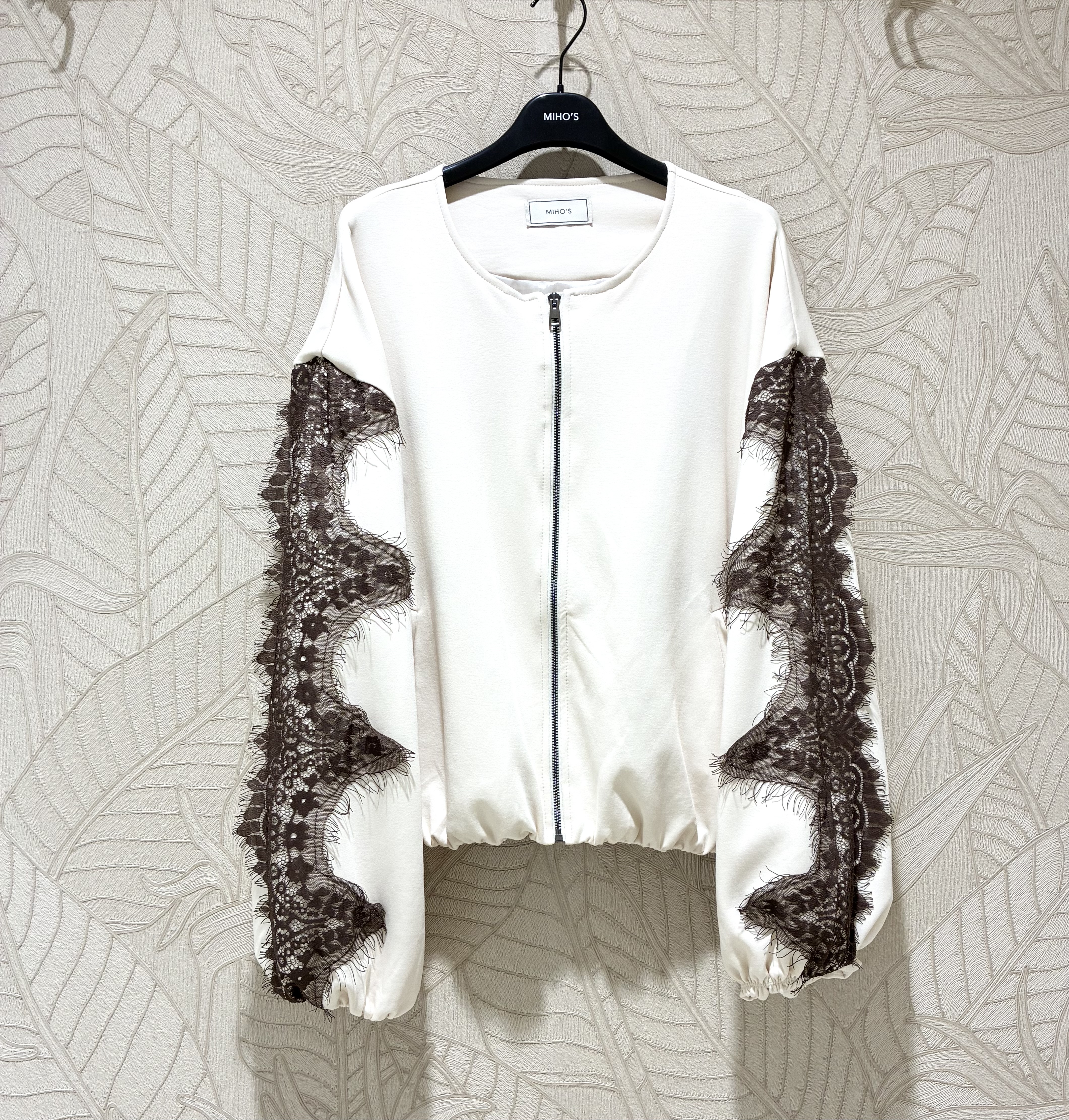 Lace-Trim Bomber Jacket