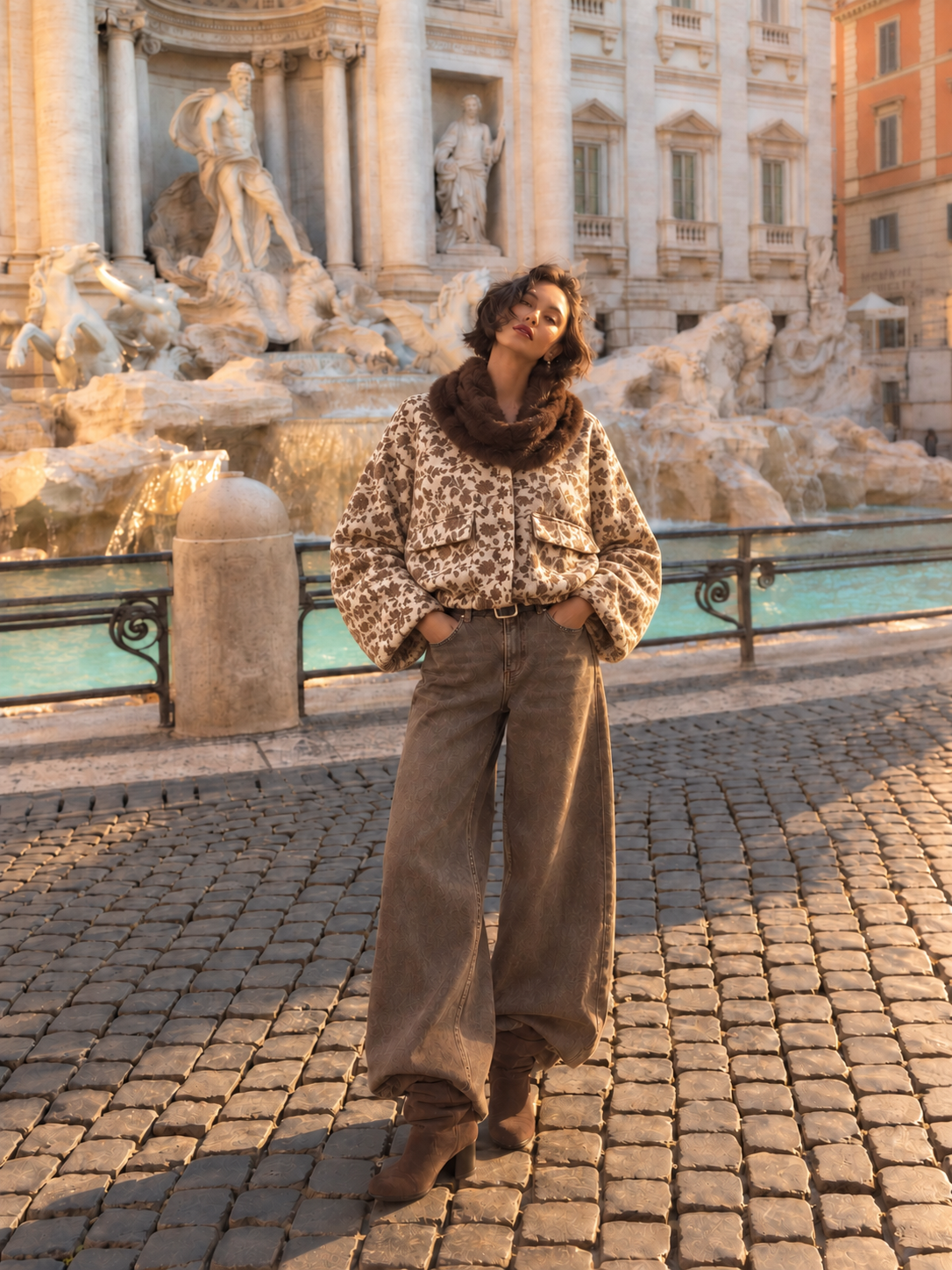 Oversize Jacket with Collar