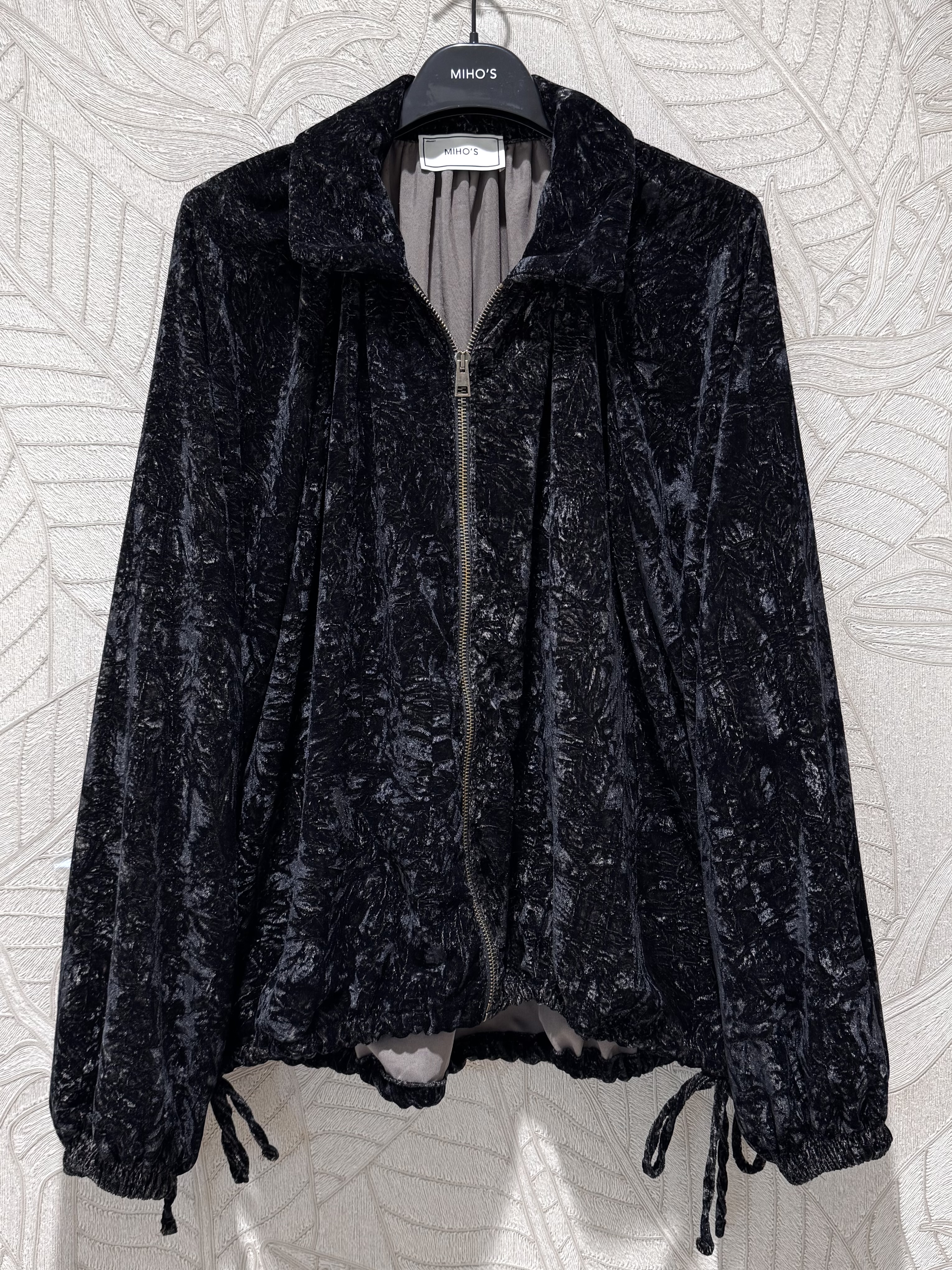 Velour Bomber Jacket