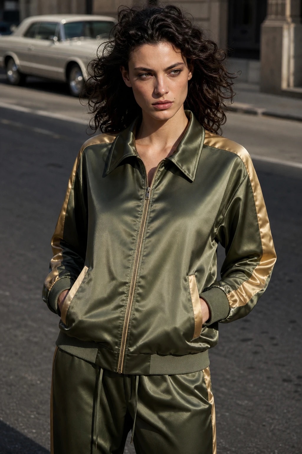 Relaxed Hip-Length Bomber Jacket