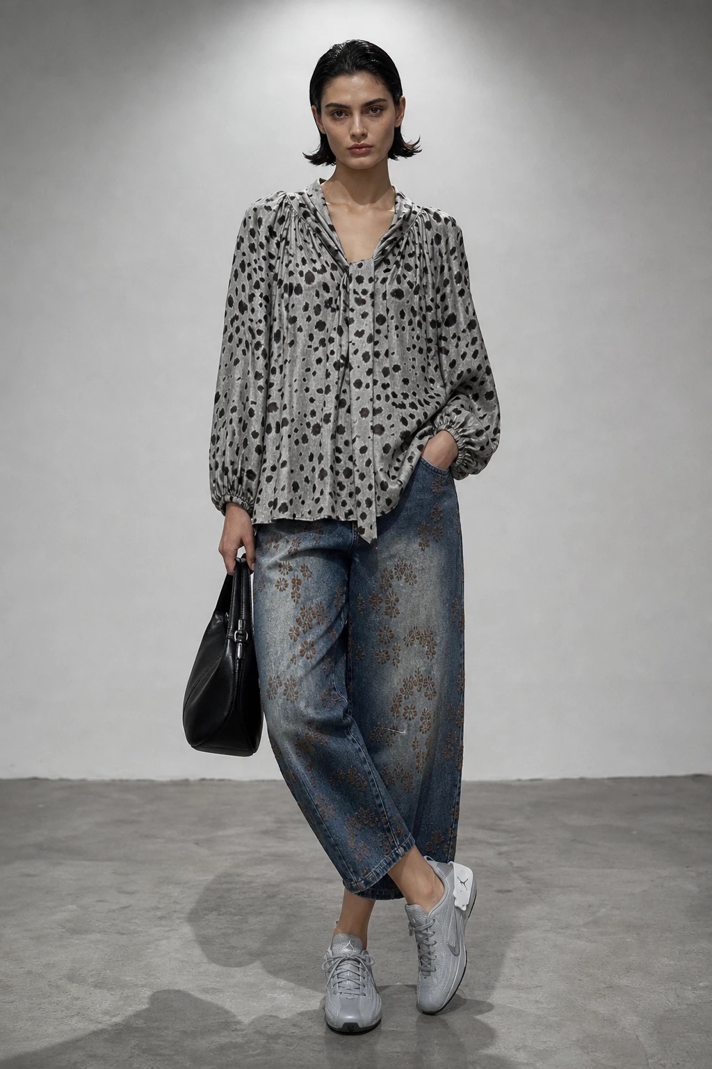 Tie-Front V Blouse