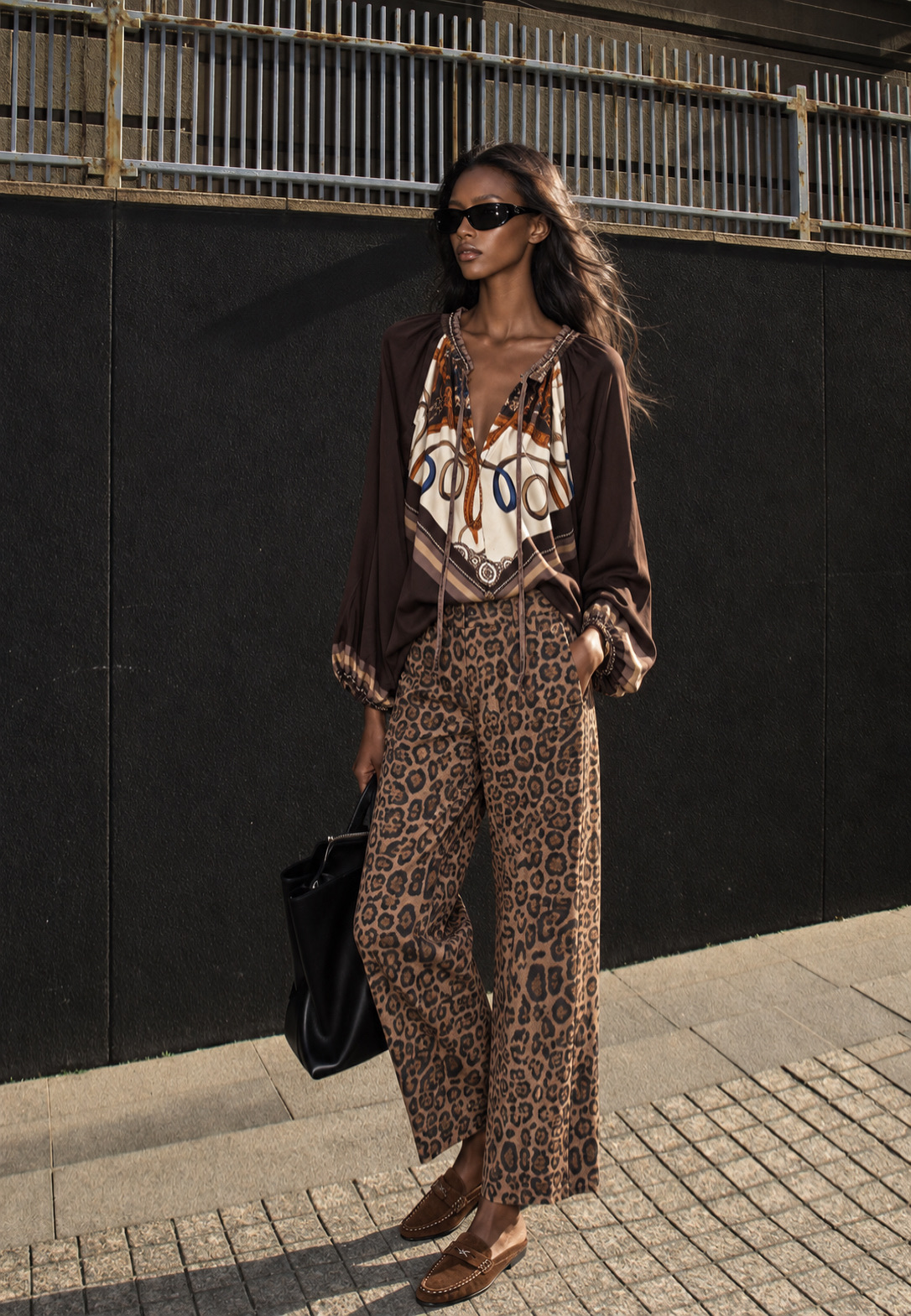 Wide High‑Waist Trousers