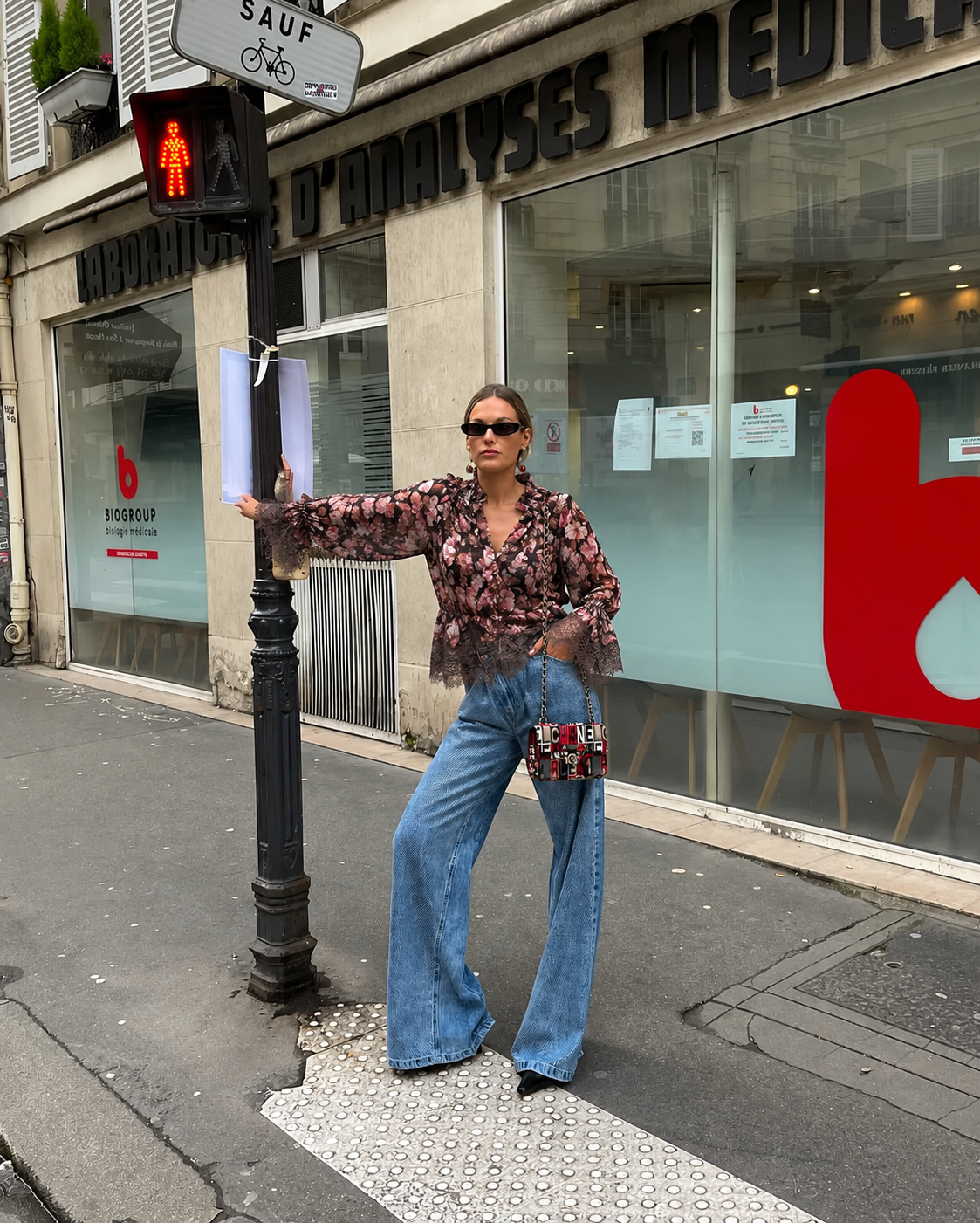 V‑Frill Blouse