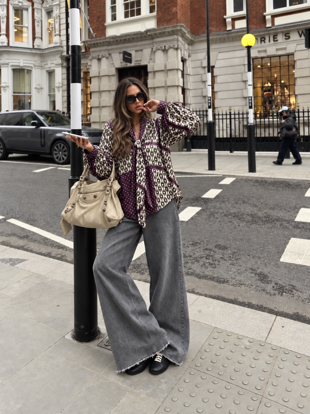 V-Tie Blouse