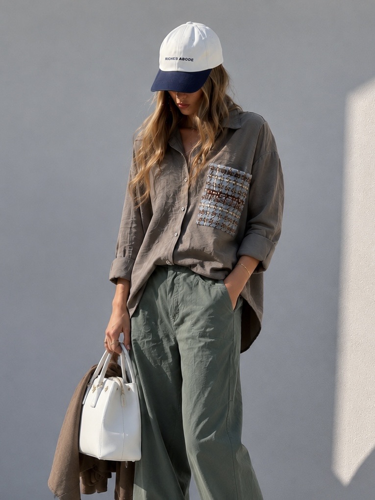 Oversized Ruched Blouse