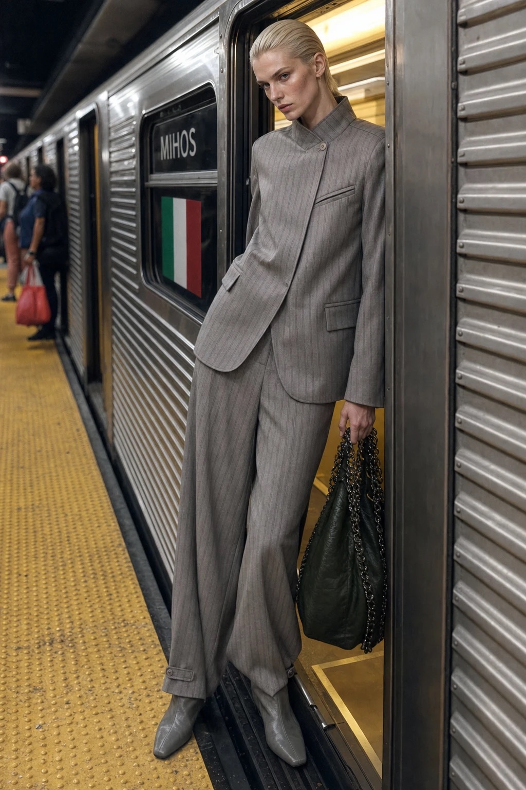 Regular Ankle-Length Flared Trousers