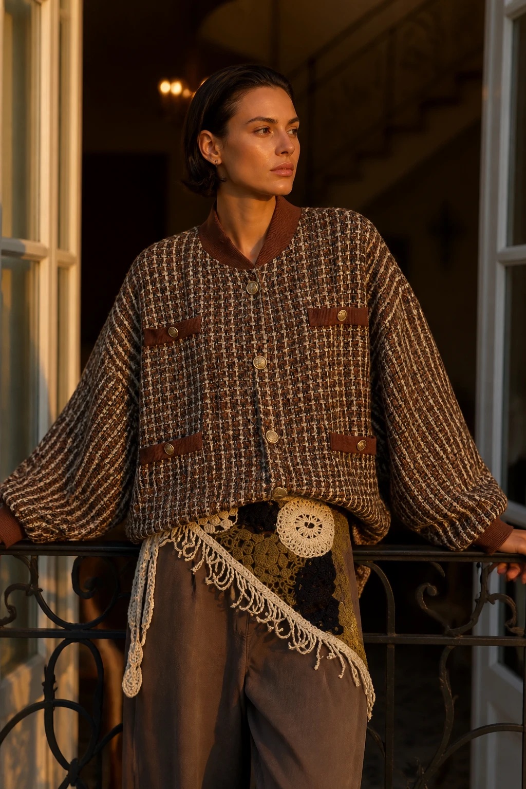Loose Tweed Jacket
