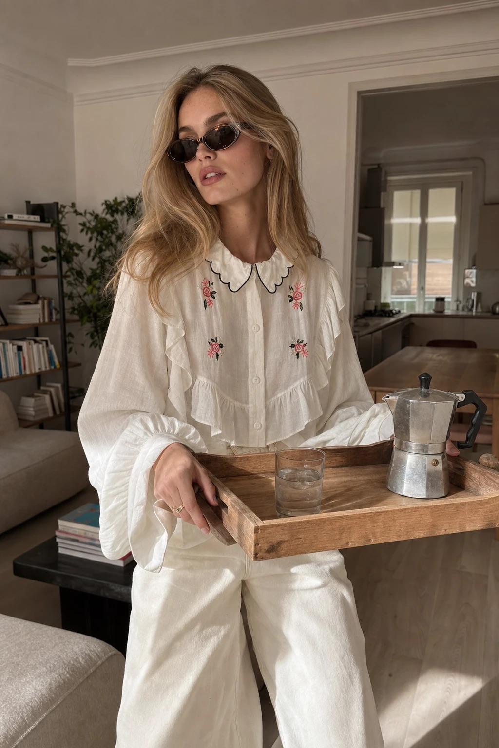 Ruffled Collar Blouse