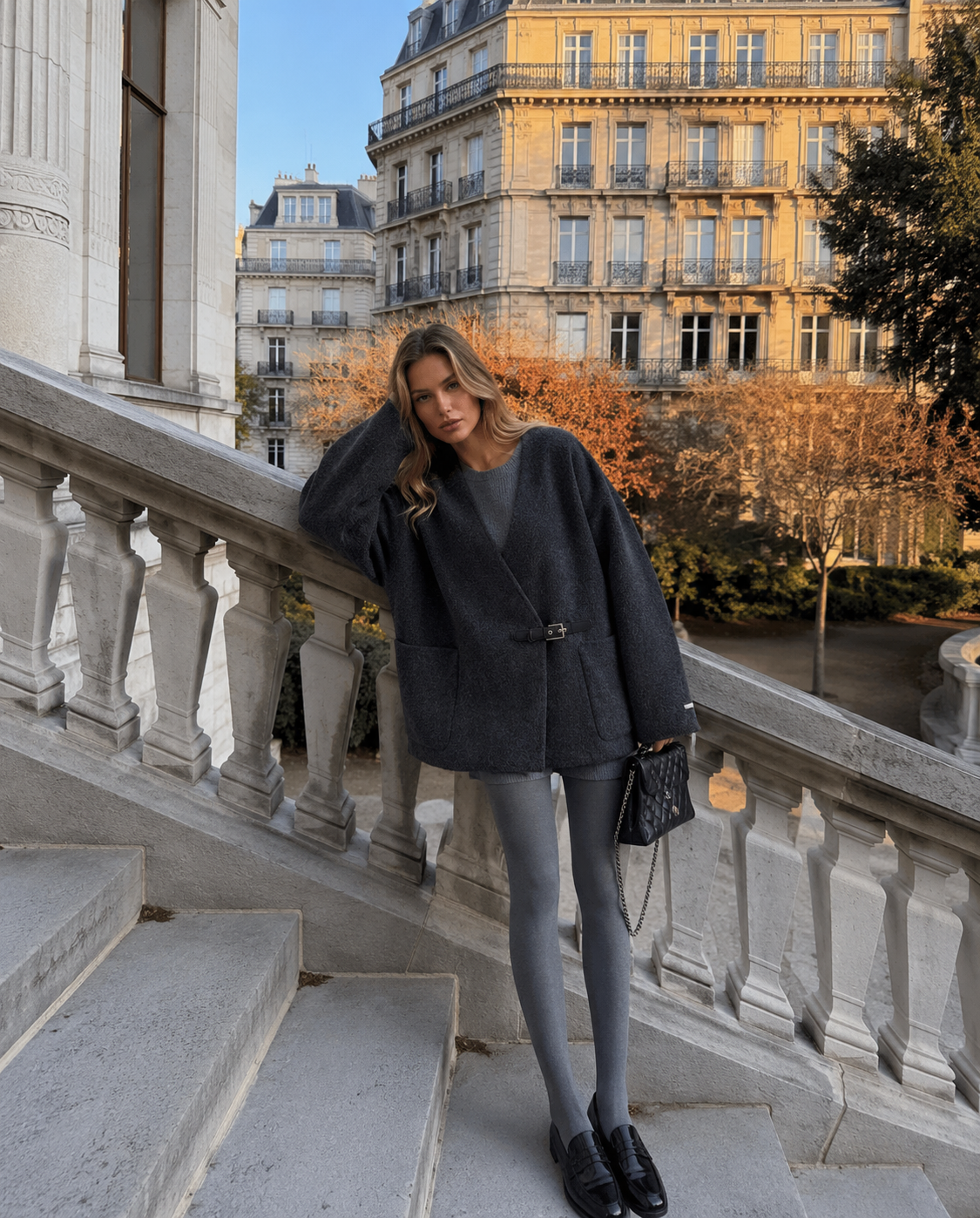 Relaxed Tie-Waist Coat