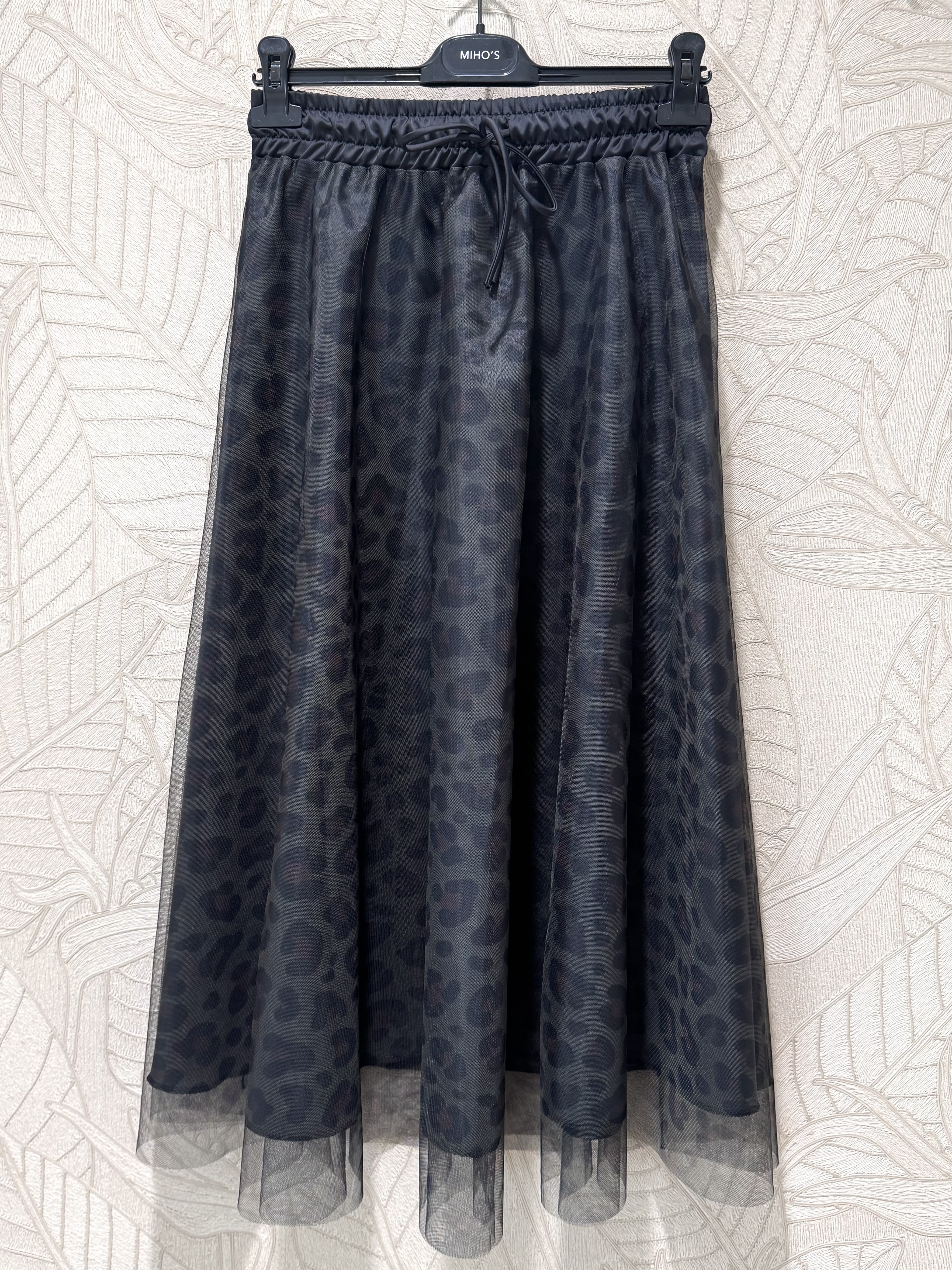 A-Line Midi Skirt in Leopard Print