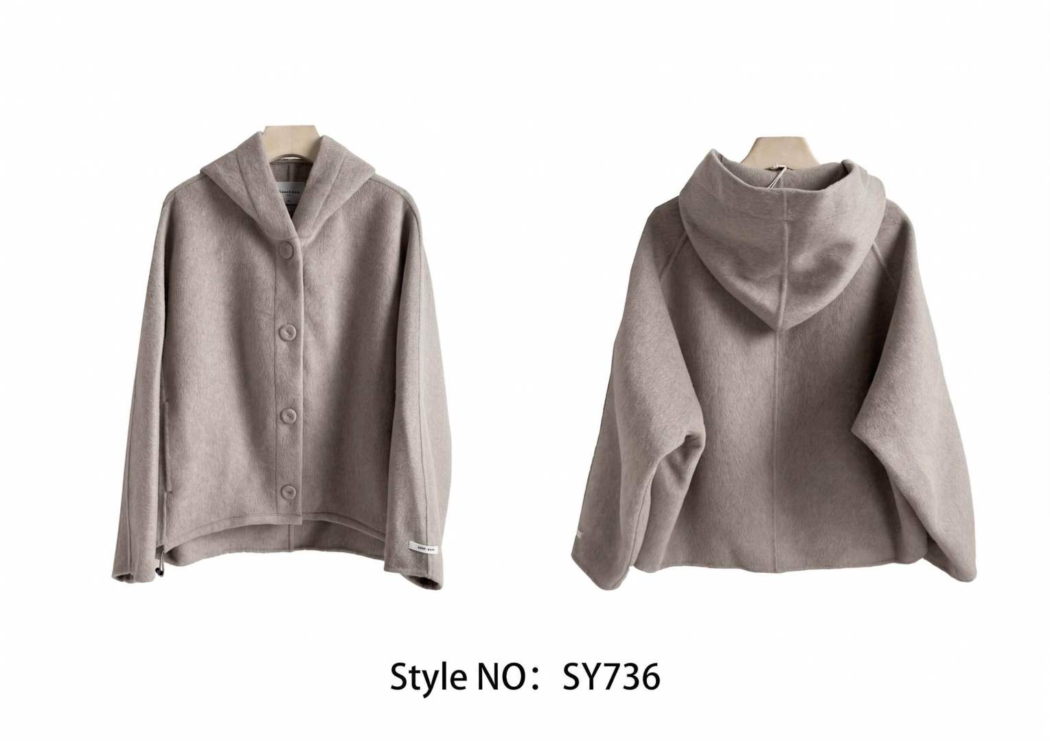Relaxed Boxy Coat with Hood