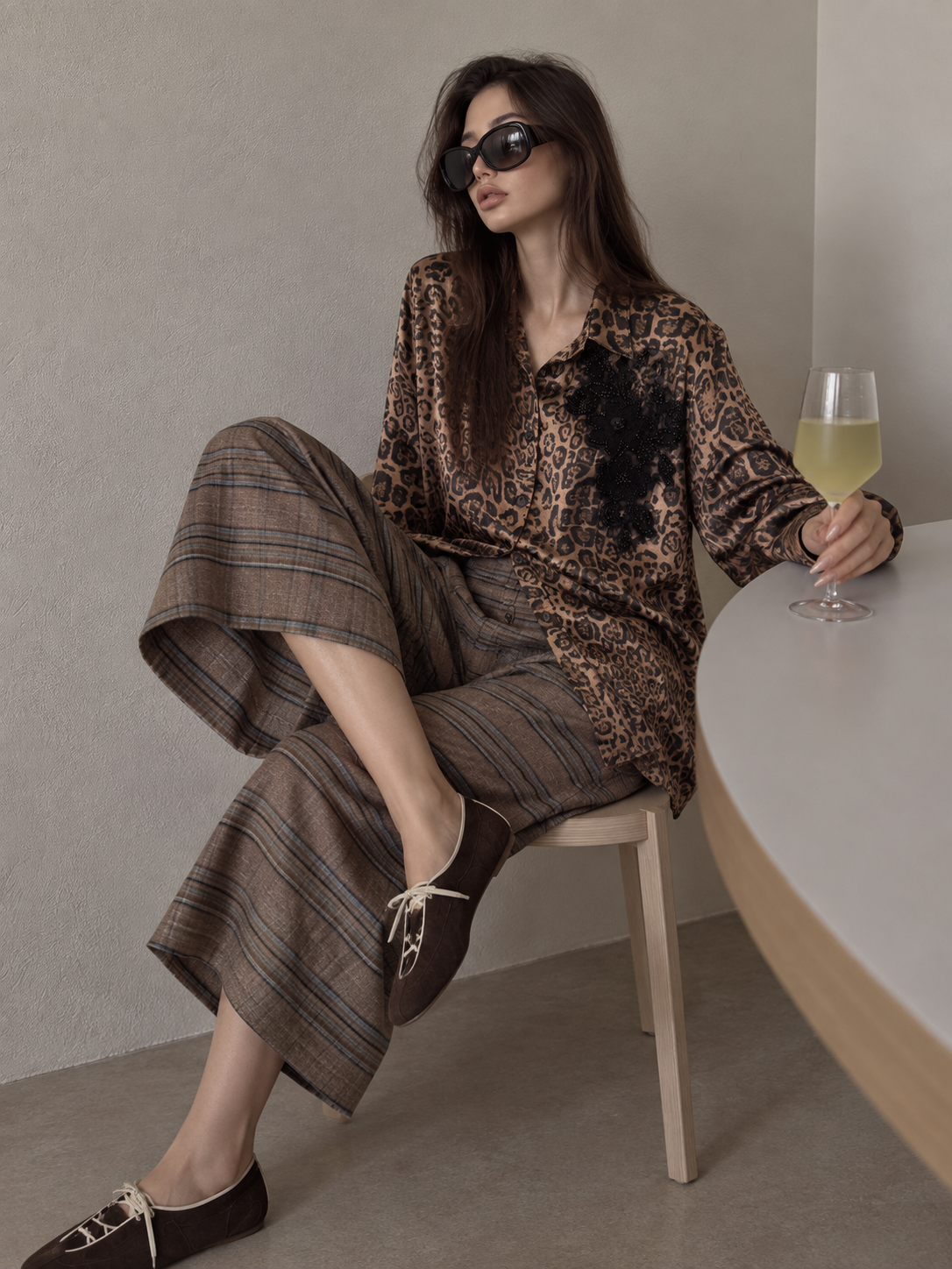 Oversized Shirt with Embroidery