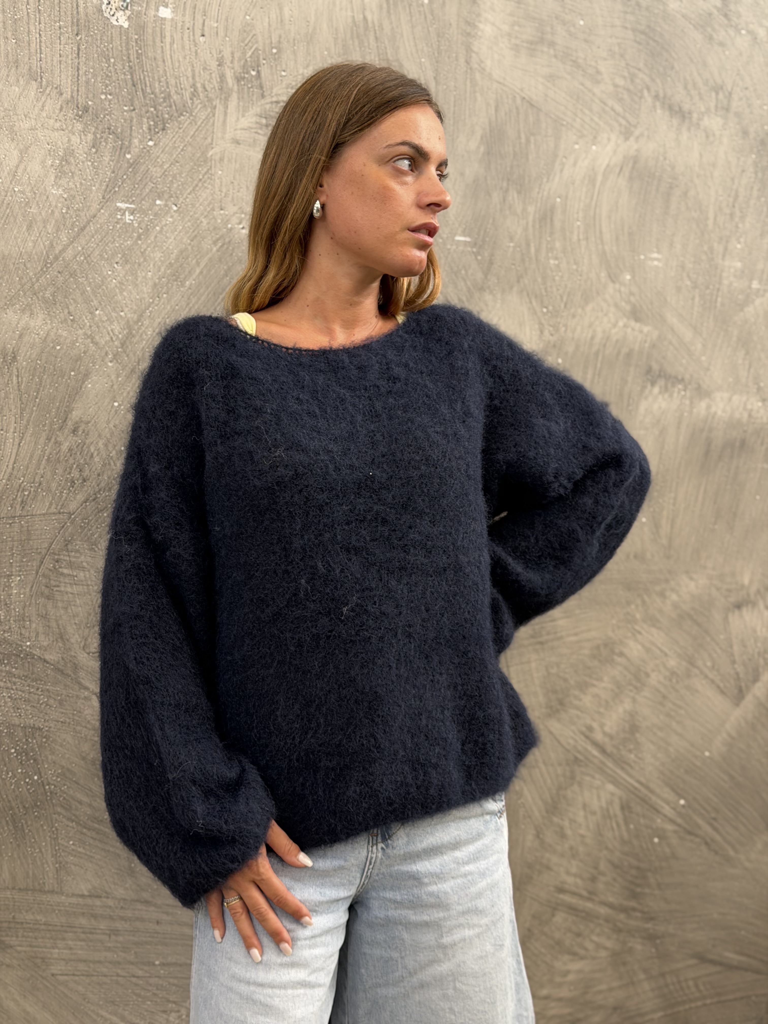 Relaxed Boat-Neck Sweater